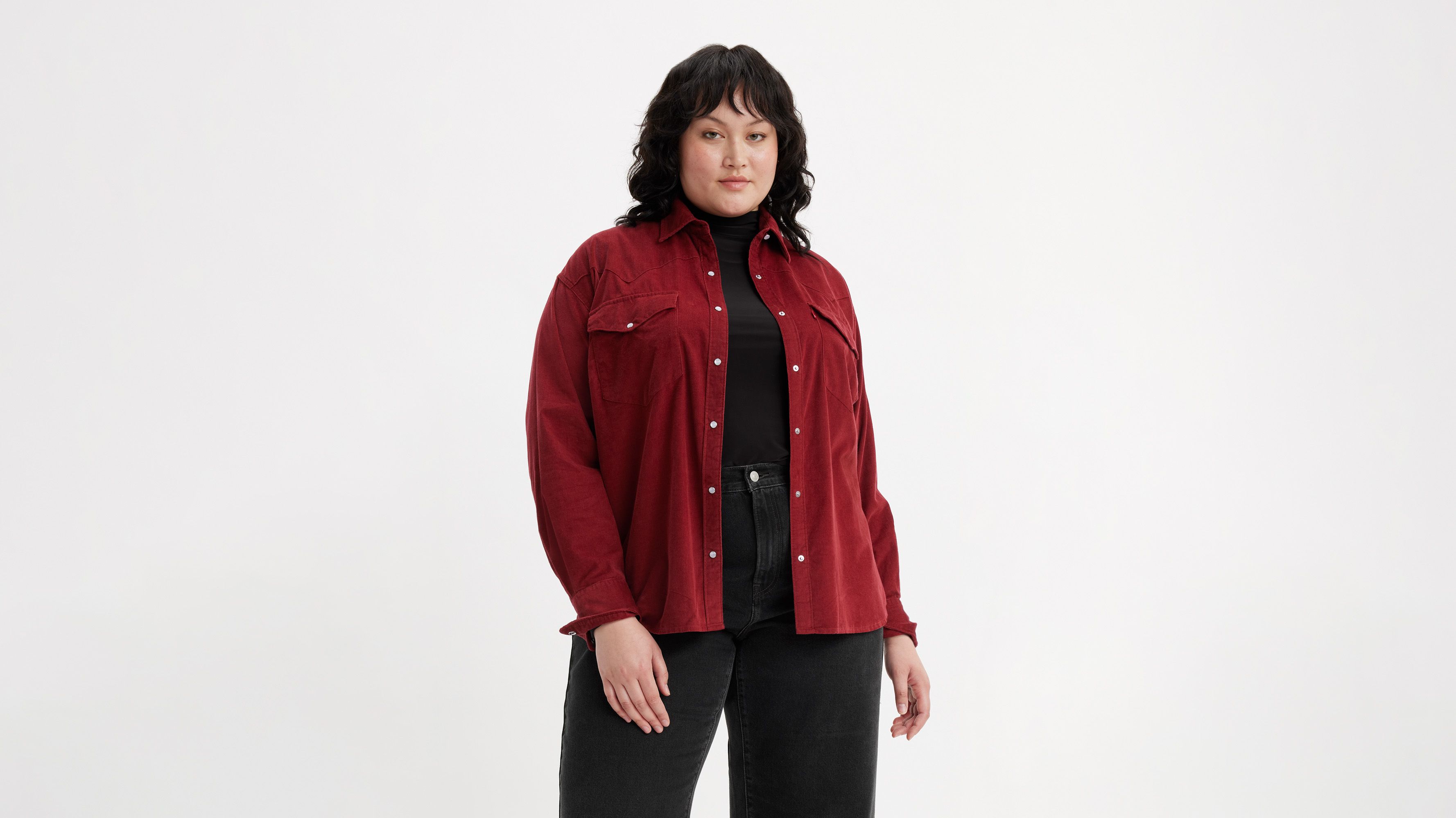 Dylan Oversized Western Shirt (Plus Size) 1