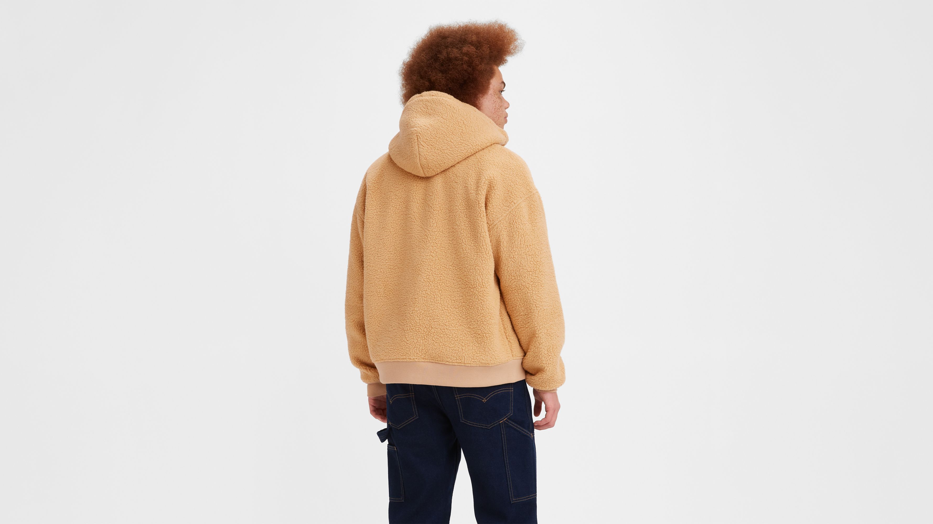 Brown hotsell sherpa hoodie