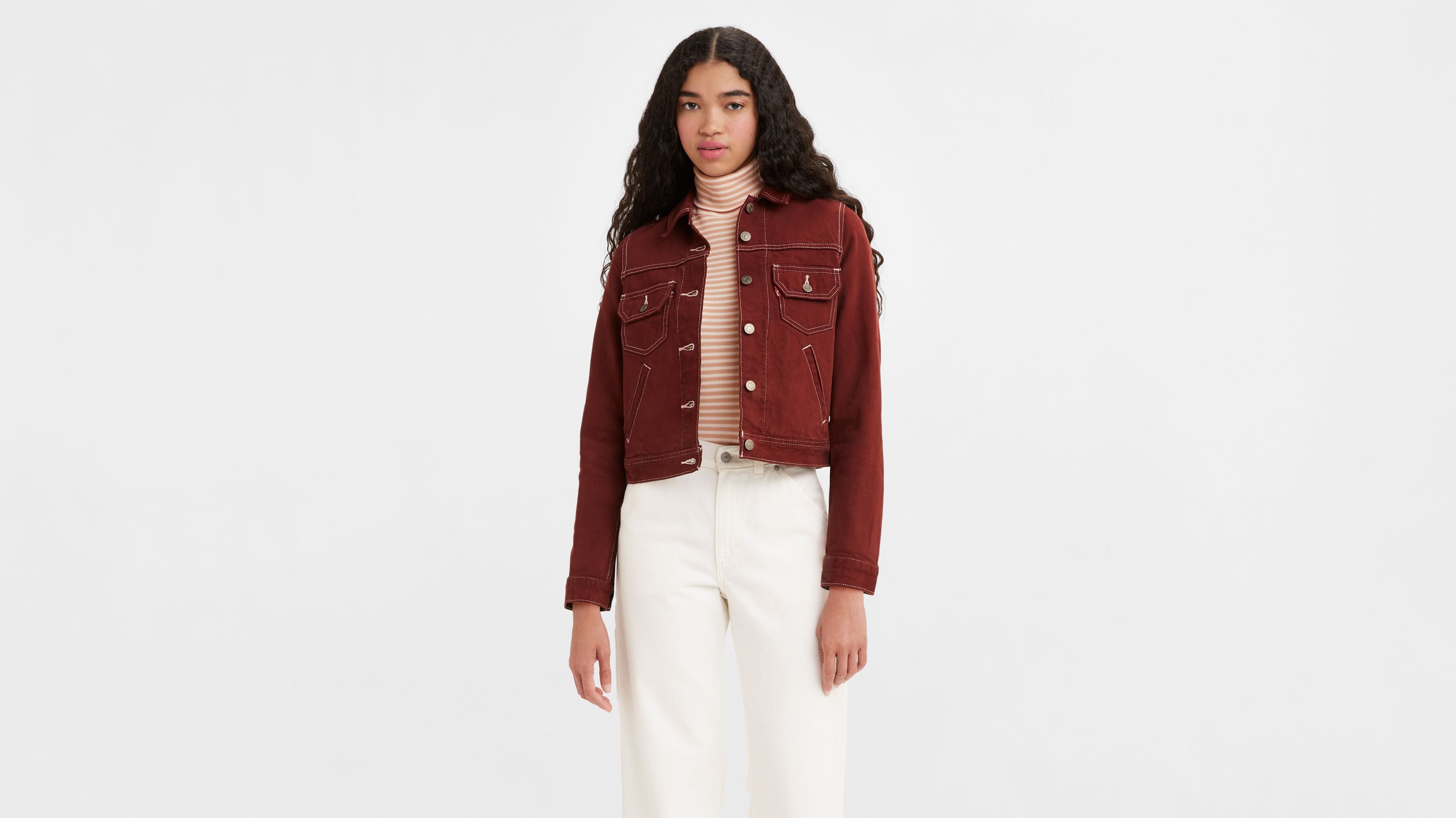 Red levi hot sale jacket womens