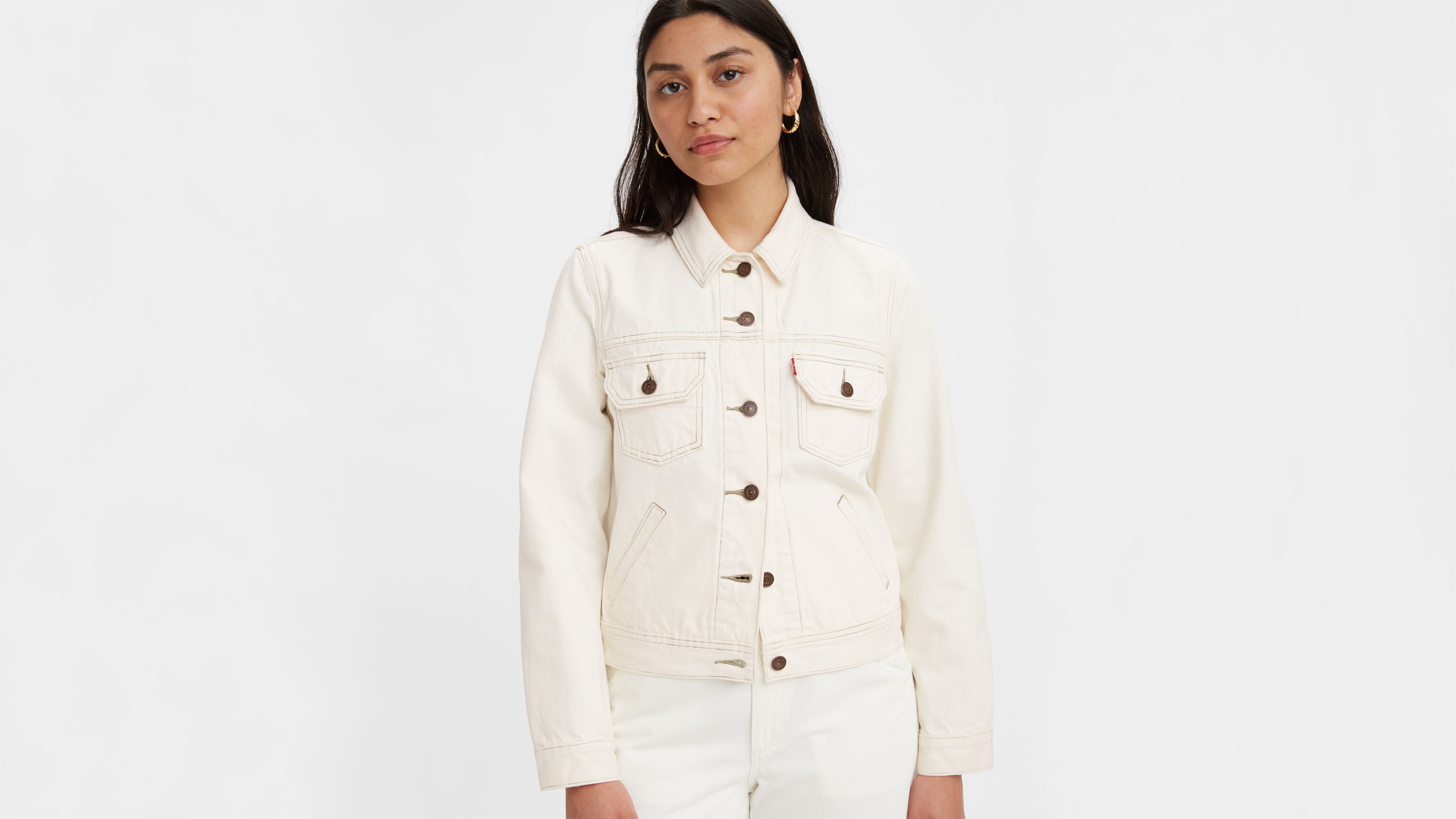 Levis trucker jacket on sale white