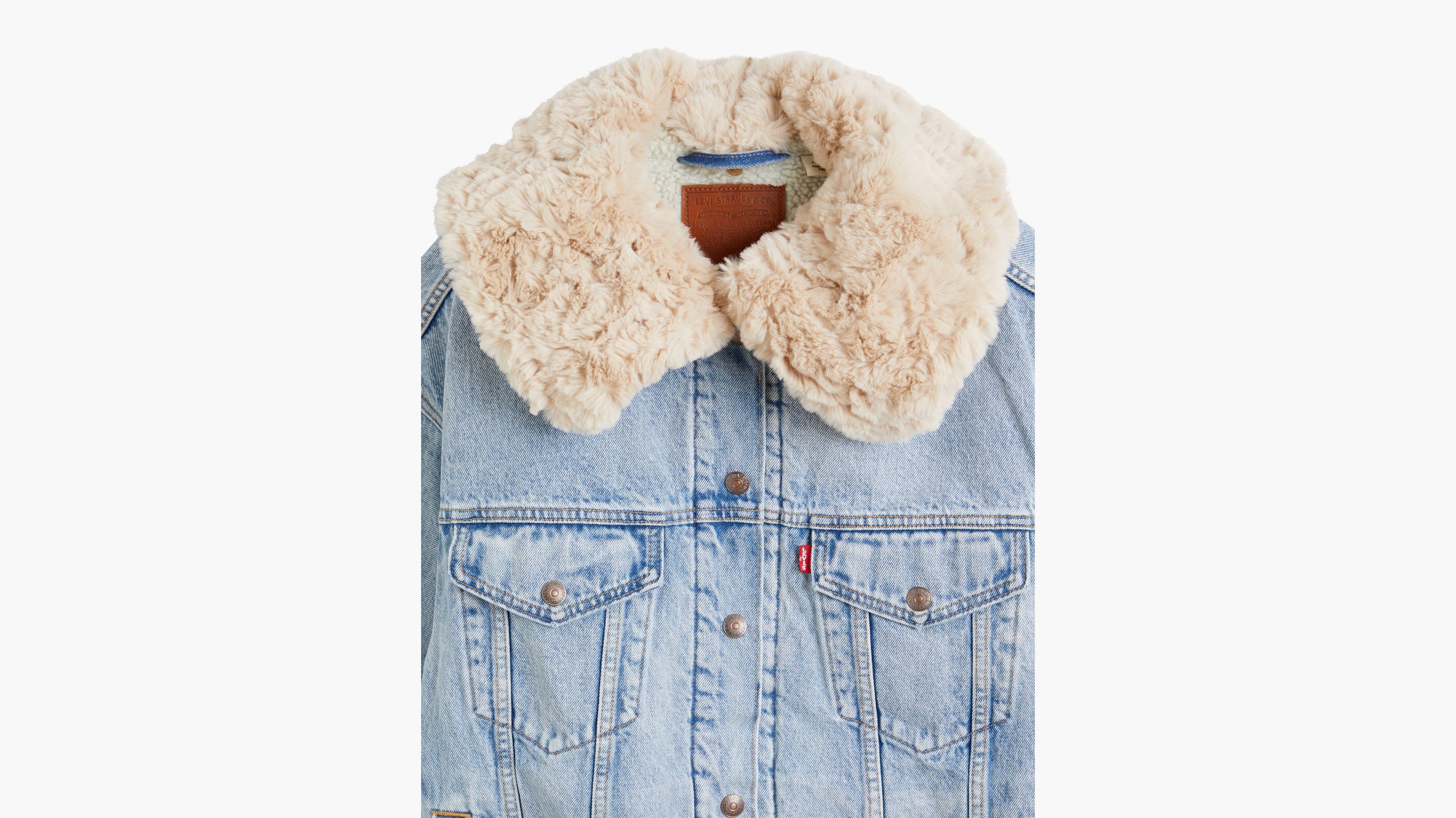 Xl Oversized Sherpa Trucker Jacket - Medium Wash | Levi's® US