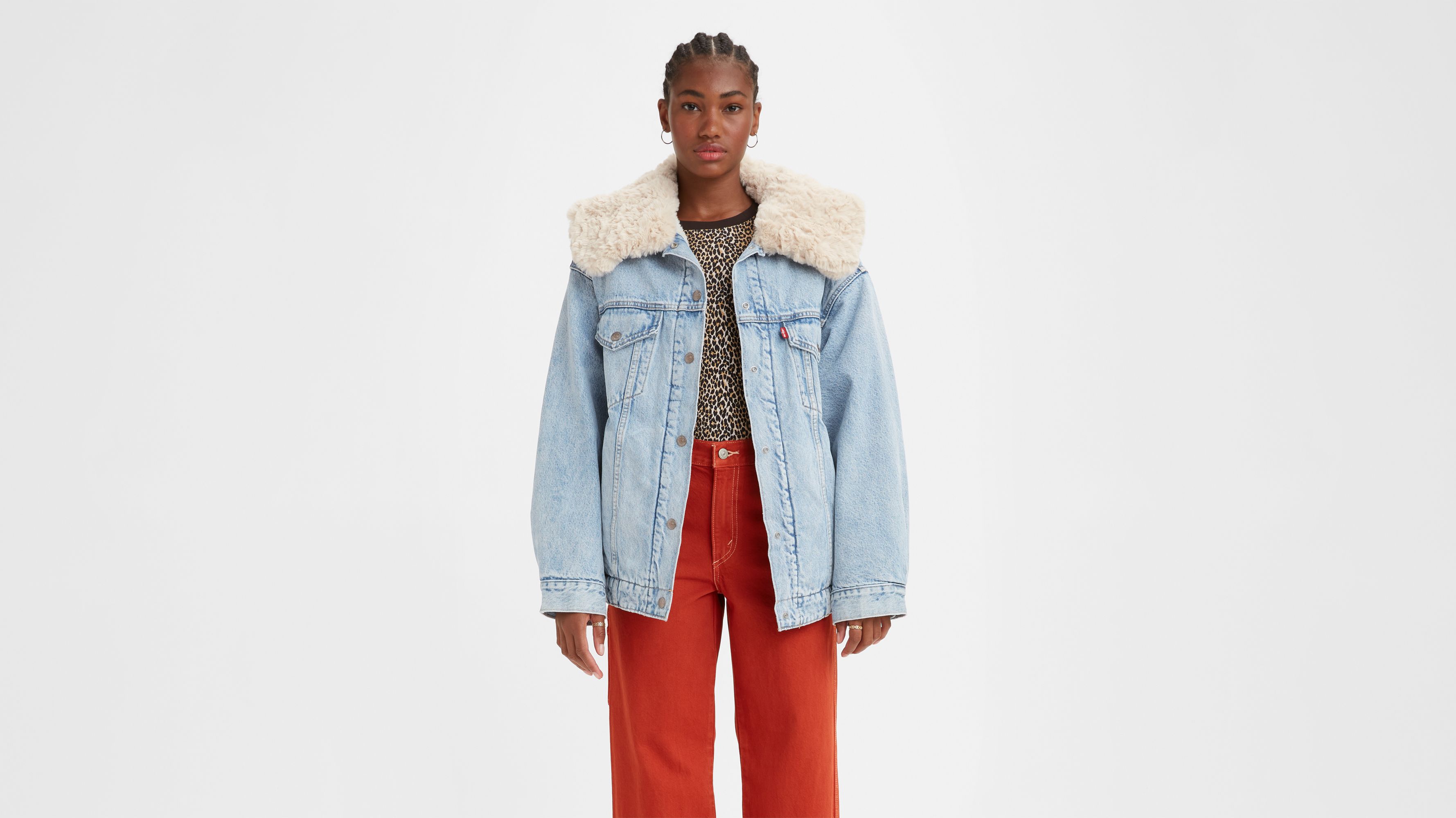 Levis shearling cheap jacket women's