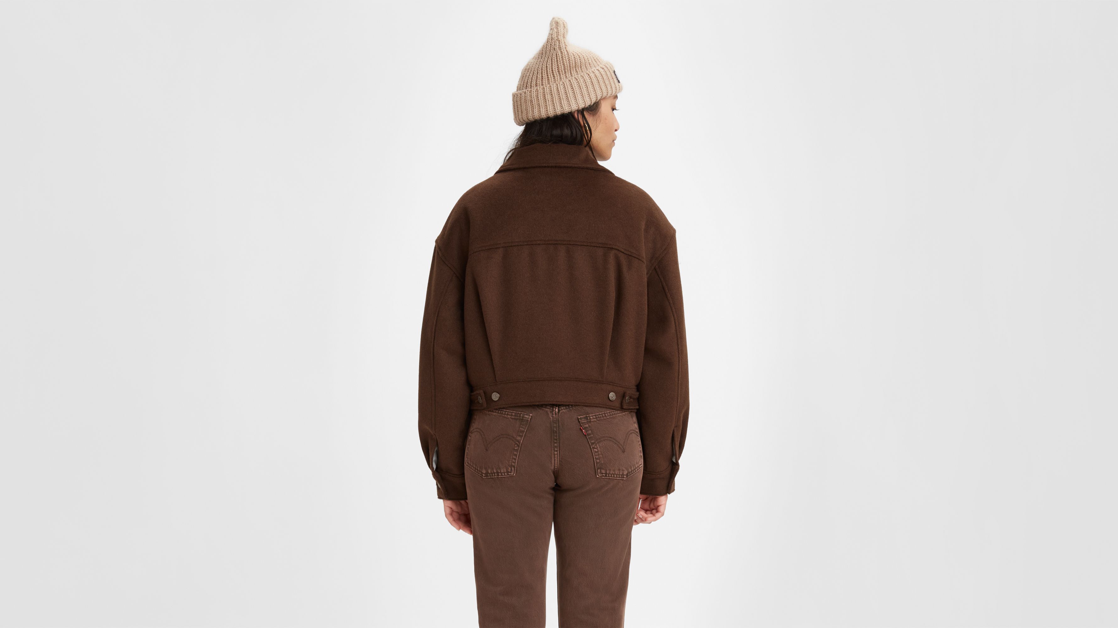 Wool Baby Bubble Oversized Trucker Jacket 3