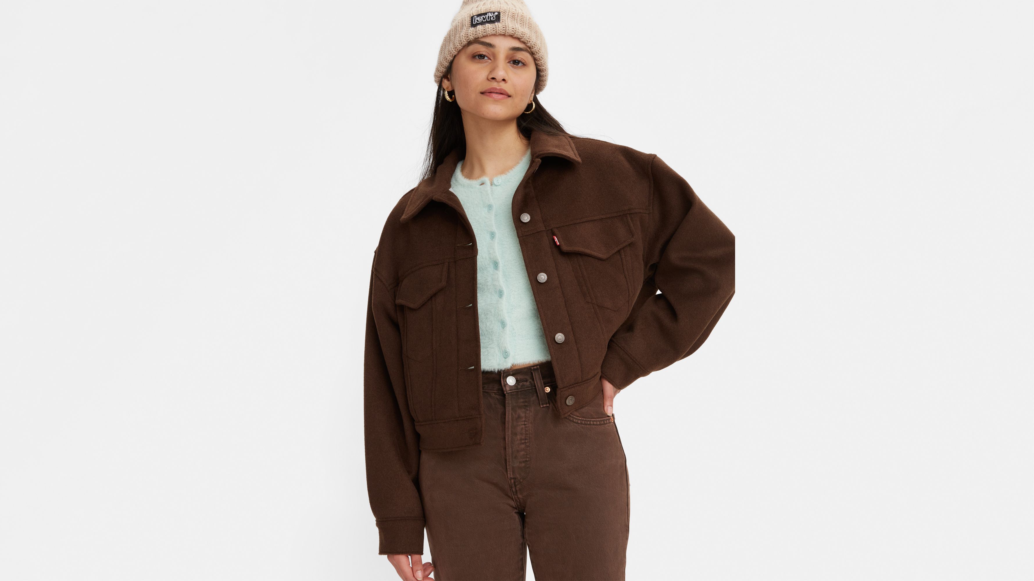 Wool Baby Bubble Oversized Trucker Jacket 1