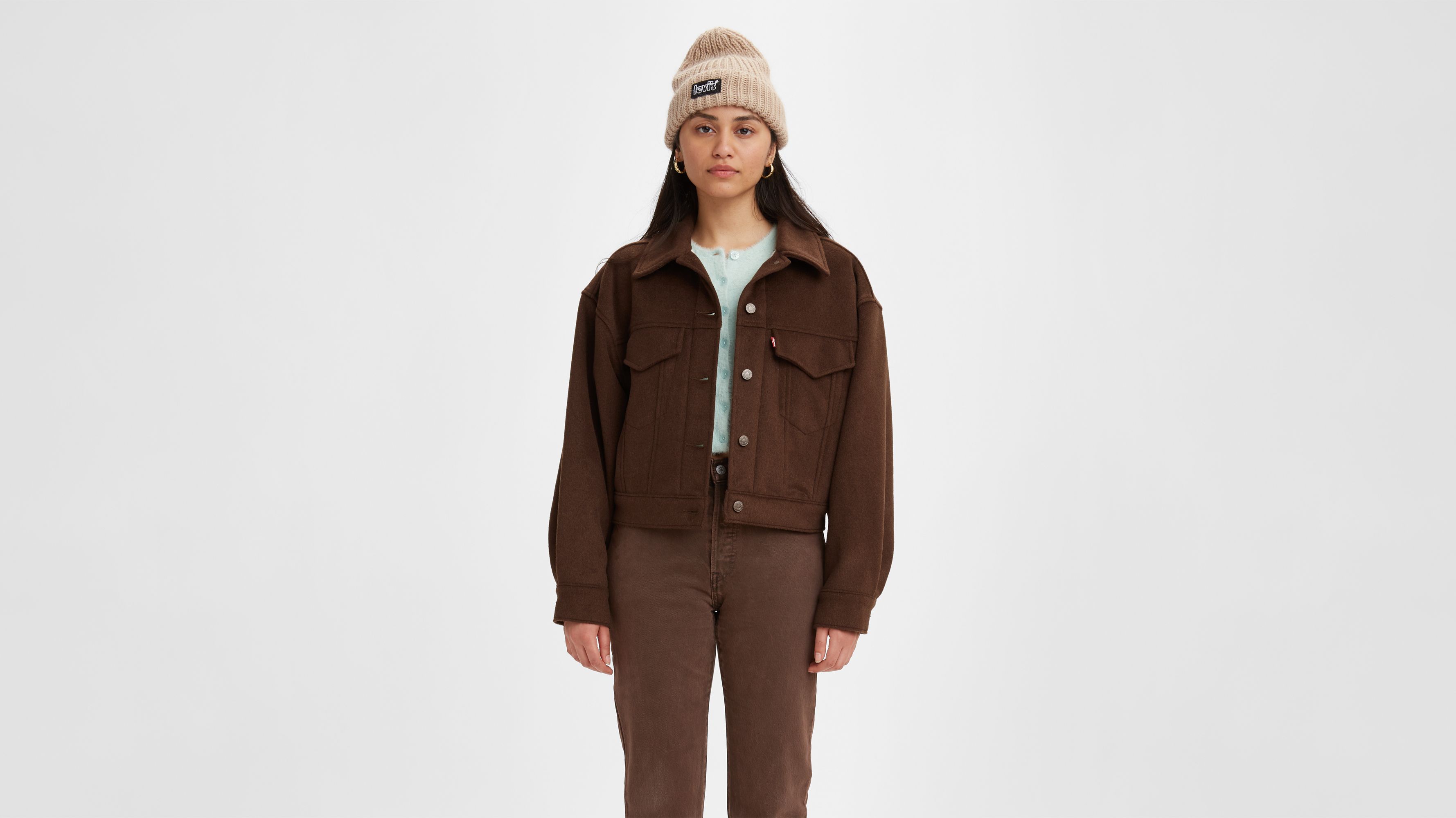Wool Baby Bubble Oversized Trucker Jacket 2