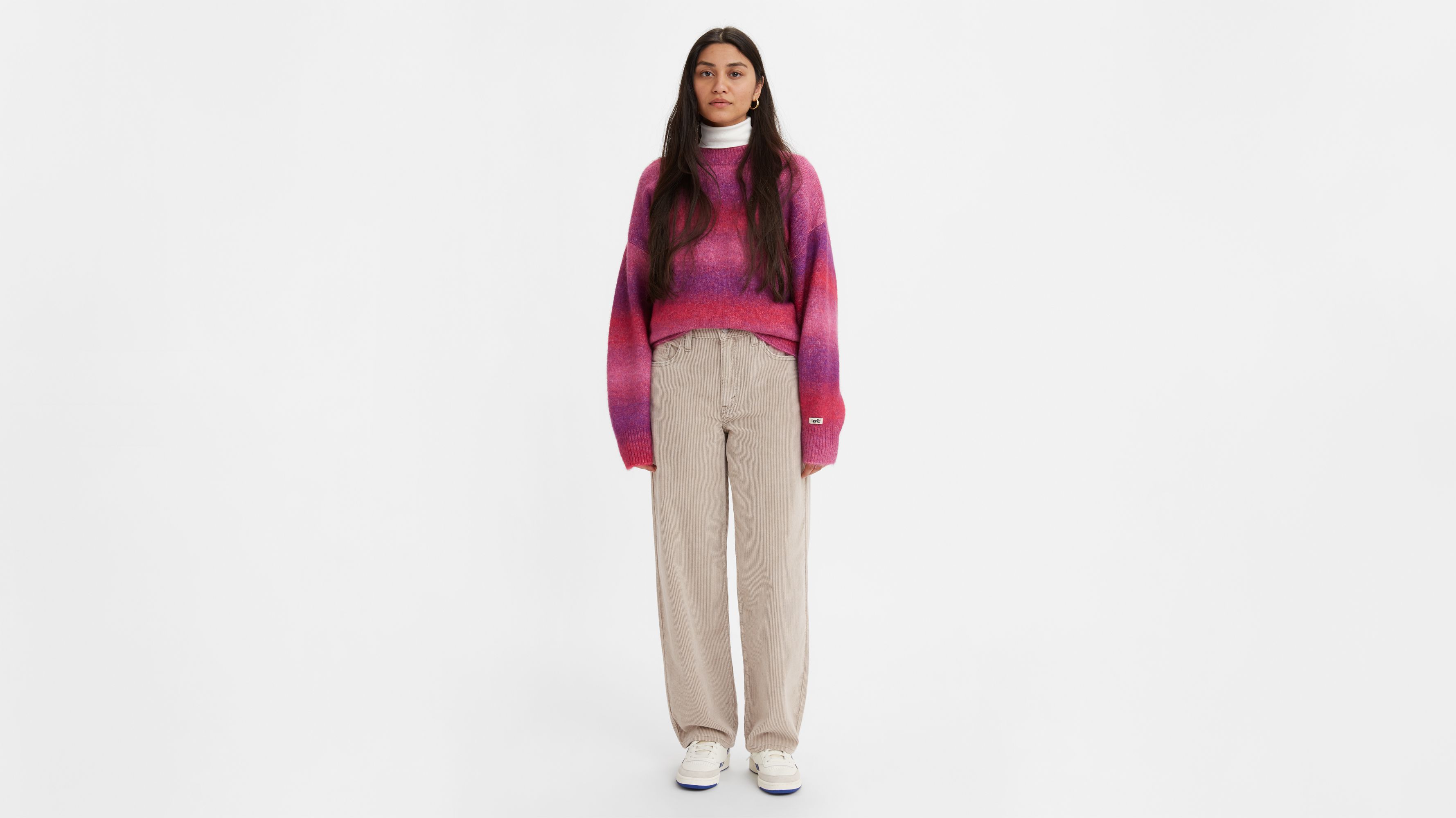 Jeans Dad de pana holgados 4