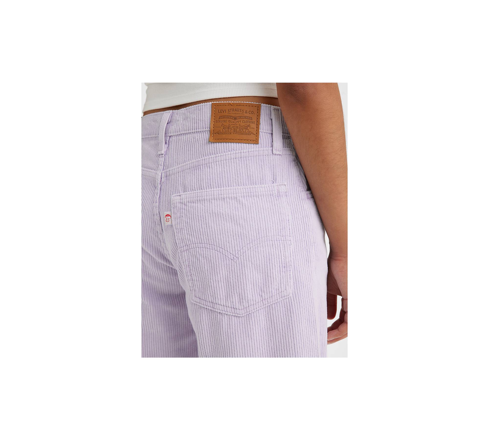Purple Pleated County Corduroy Pants