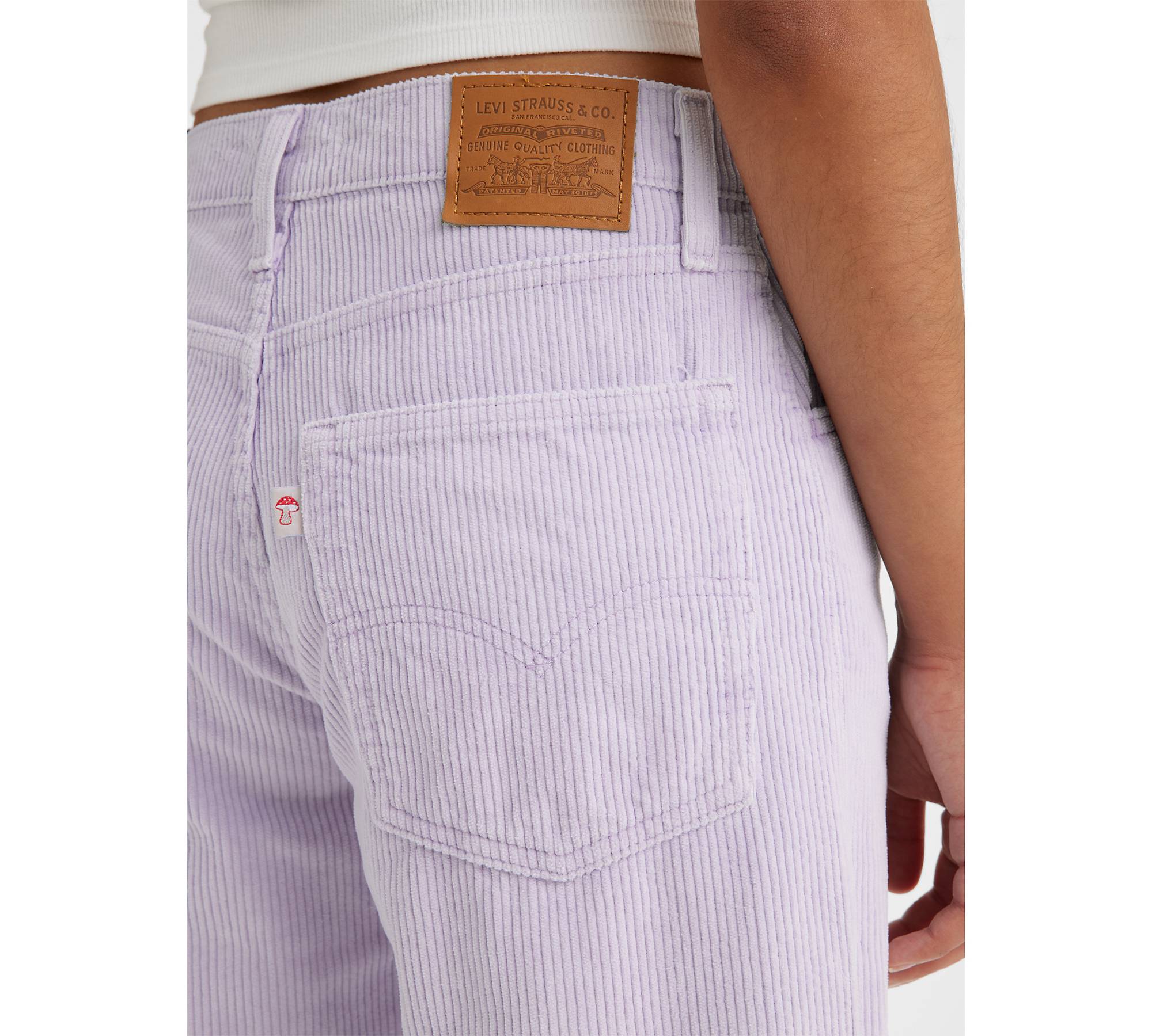 Baggy Dad Corduroy Women's Pants - Purple