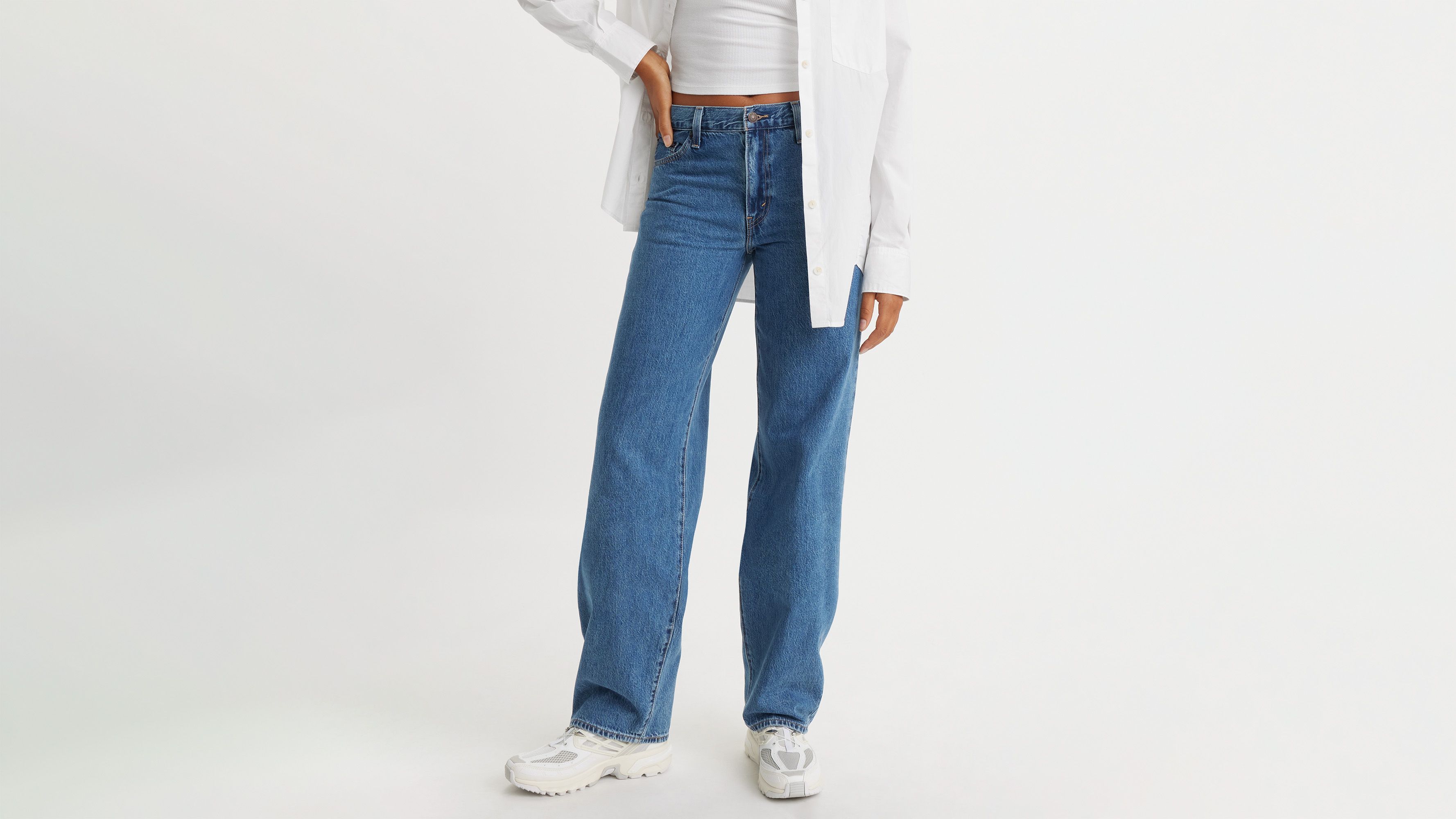 Baggy Dad Women's Jeans (plus Size) - Medium Wash