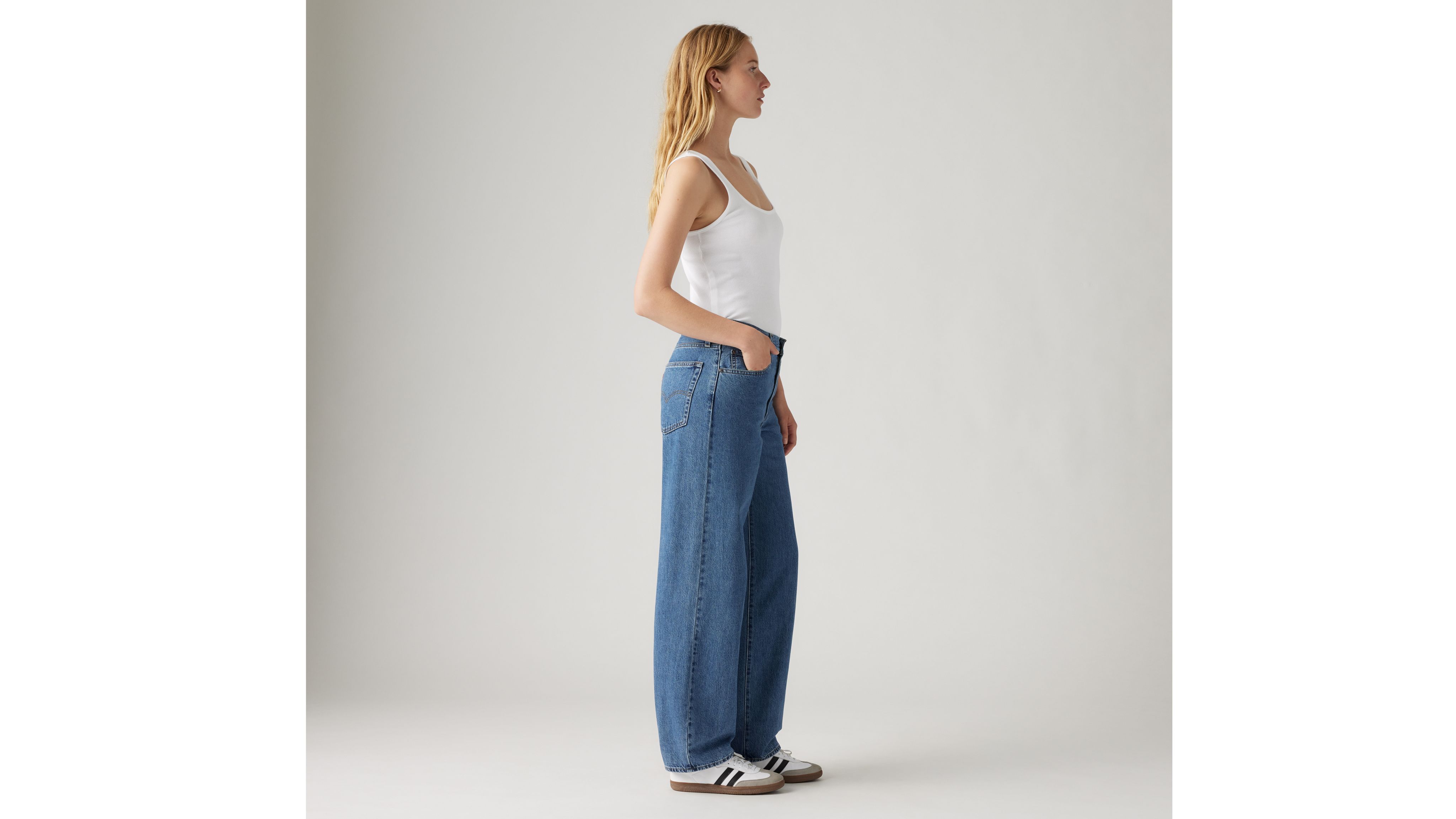 LEVI'S Baggy Dad Wide Leg Jeans 34x32 - Let's Get Lost Again