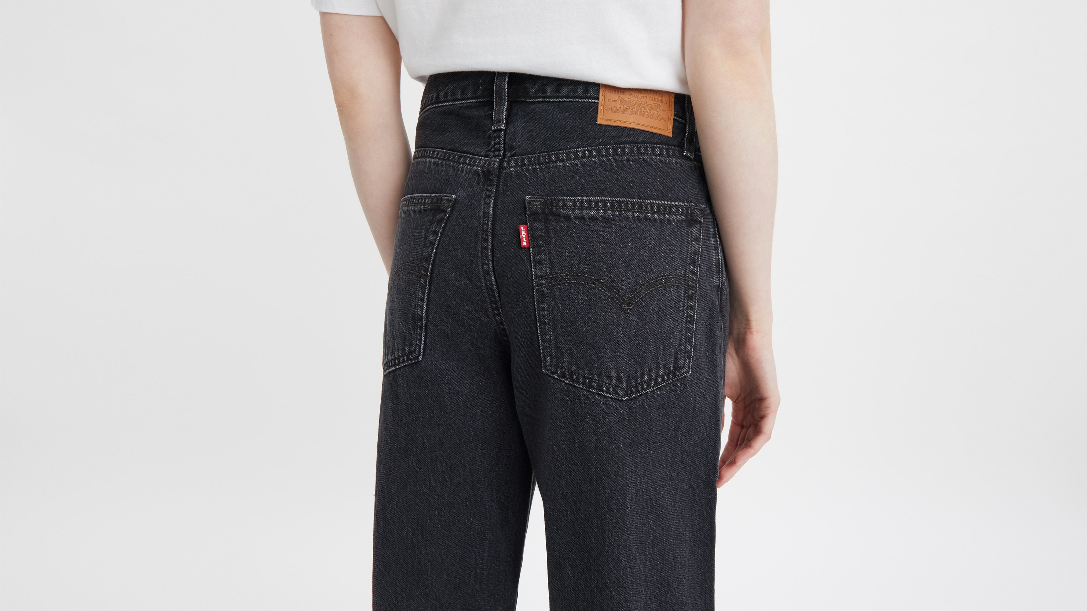 levi's baggy jeans black