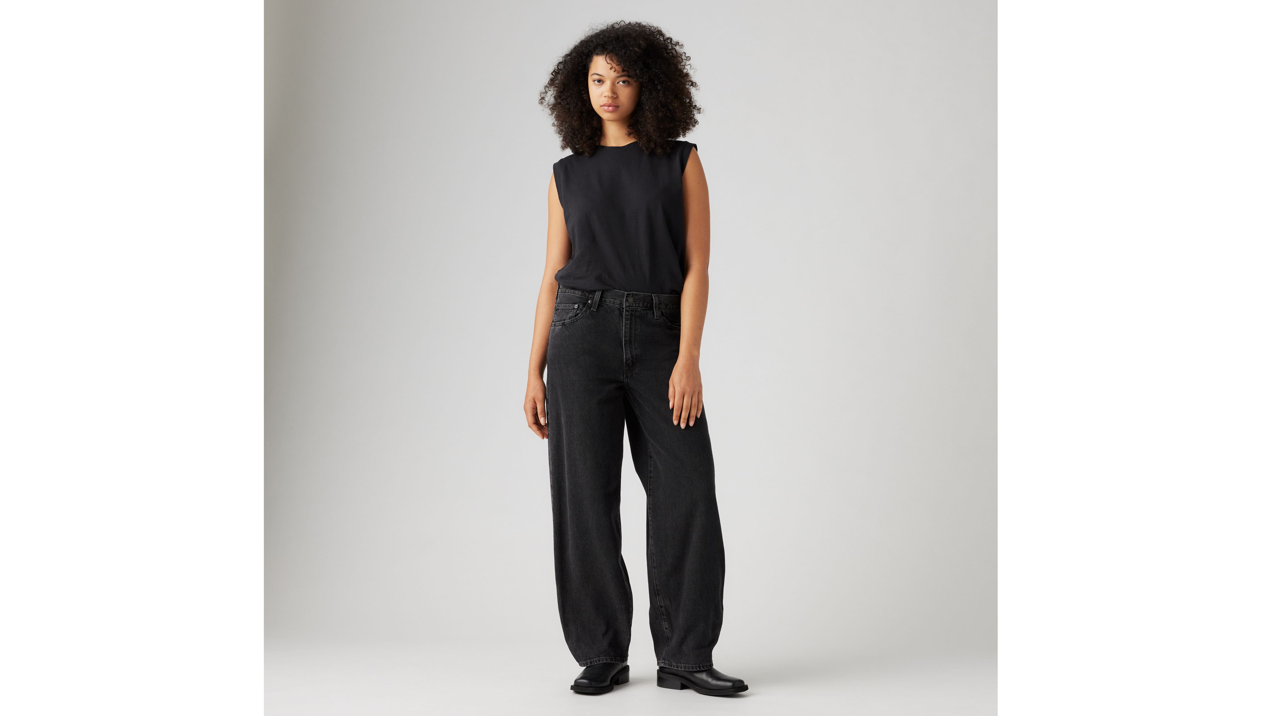 Baggy Dad Women's Jeans - Black | Levi's® CA