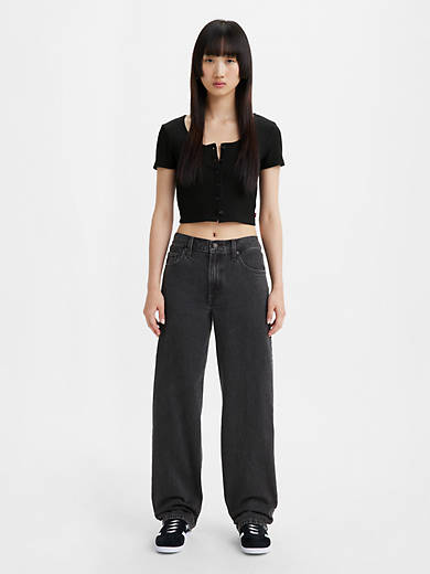 Baggy Dad Women's Jeans - Black | Levi's® CA