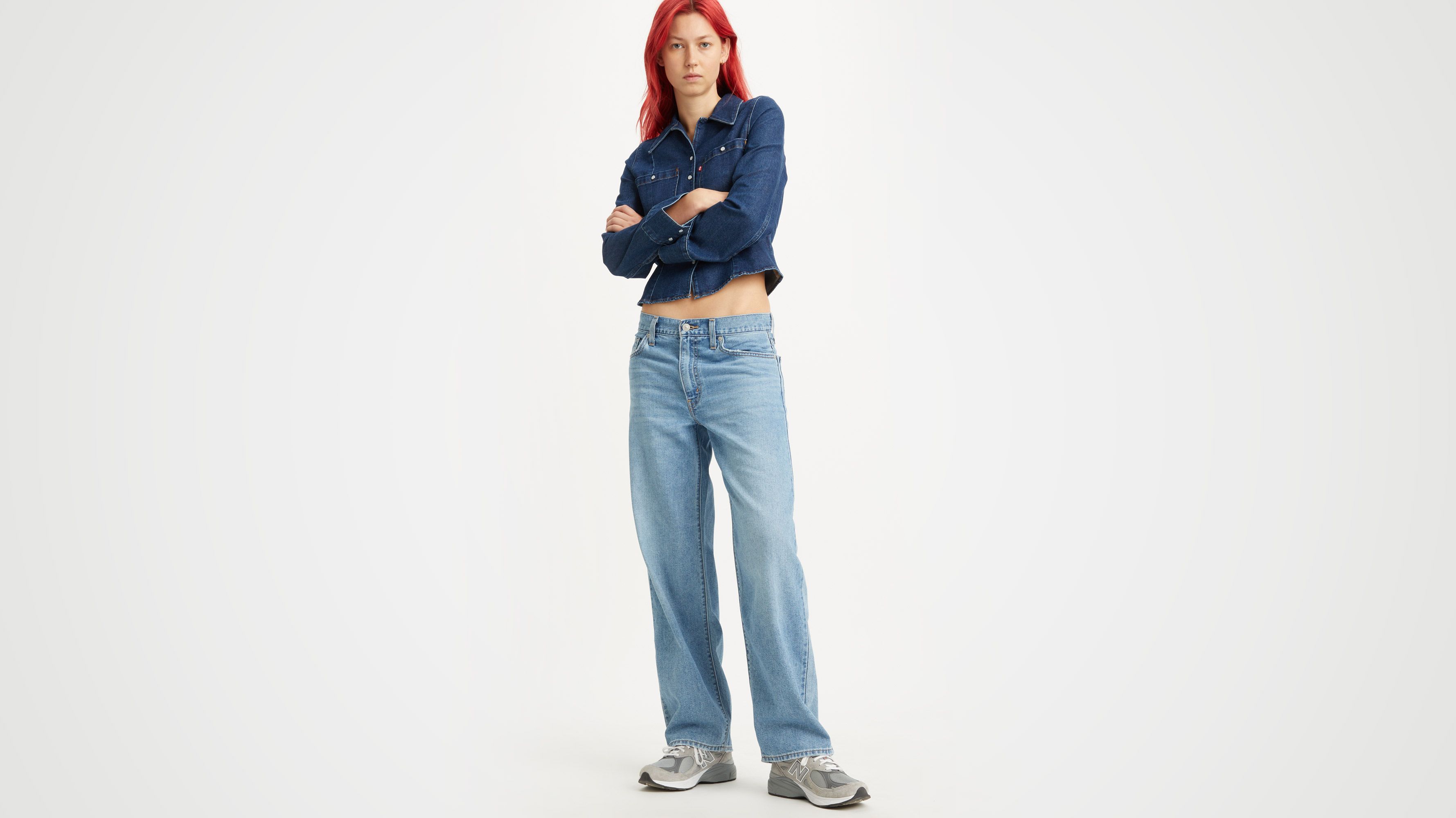 Baggy Dad Women's Jeans - Light Wash