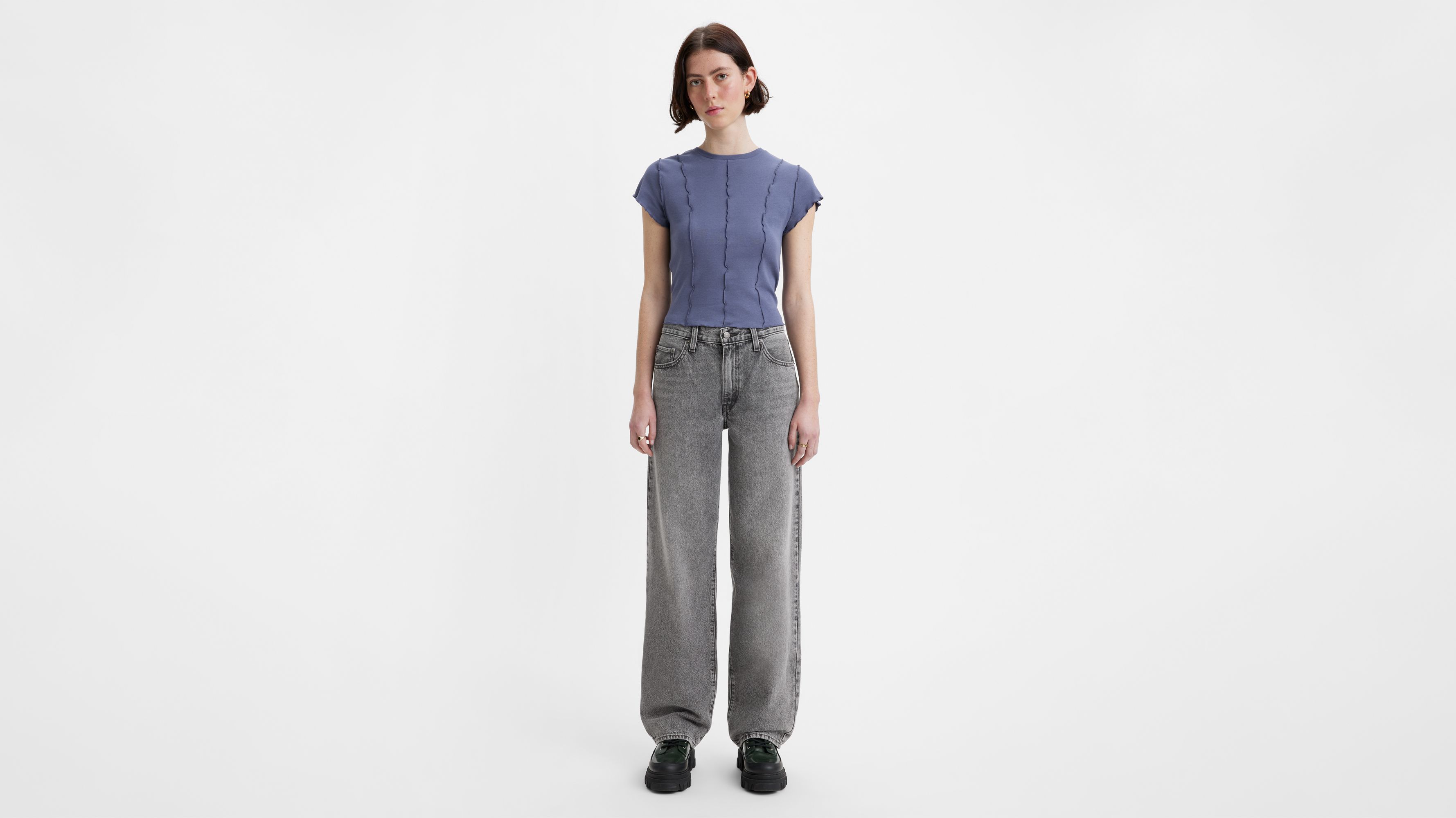 Baggy Dad Women's Jeans - Grey