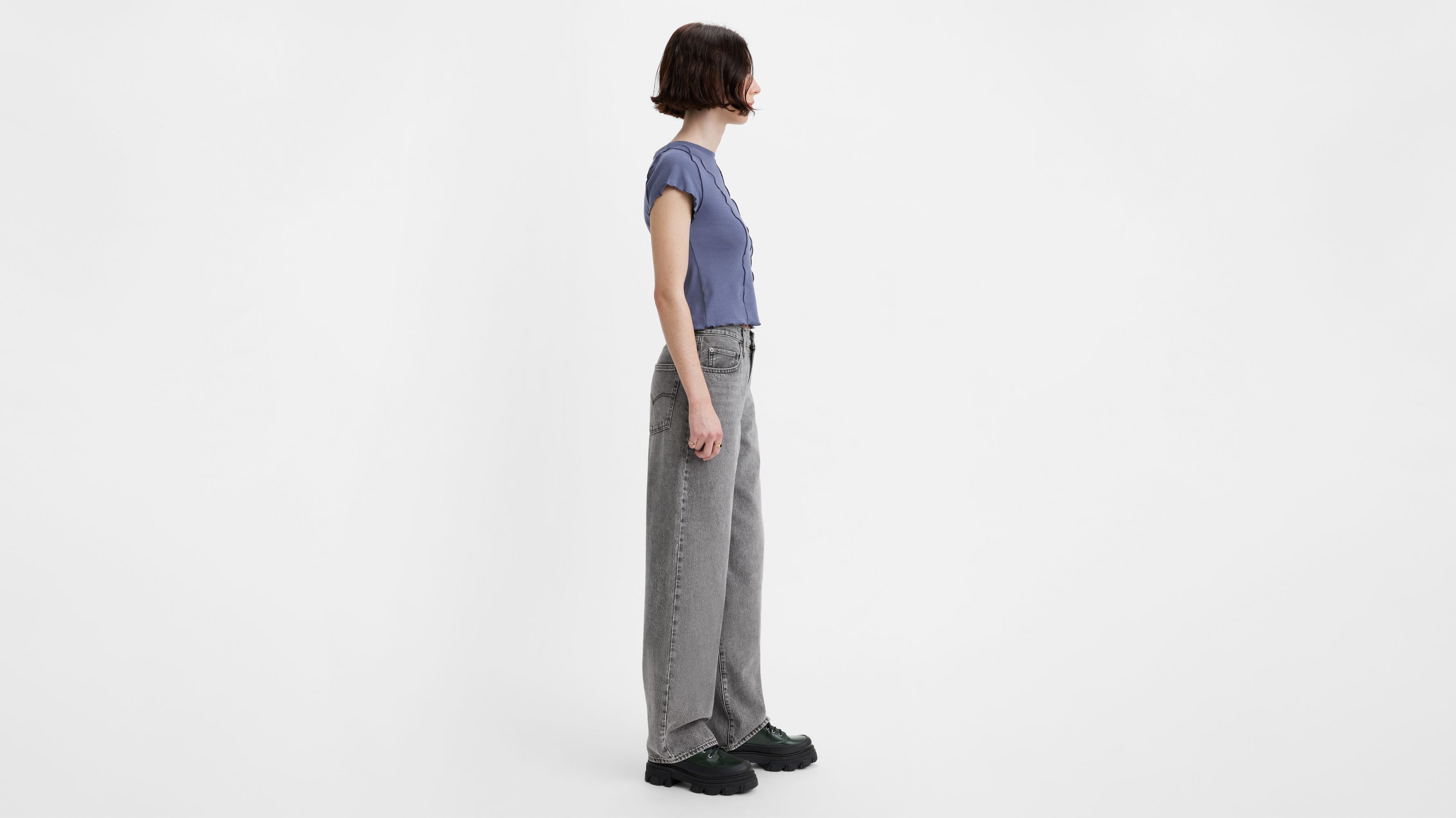 Baggy Dad Jeans - Grey