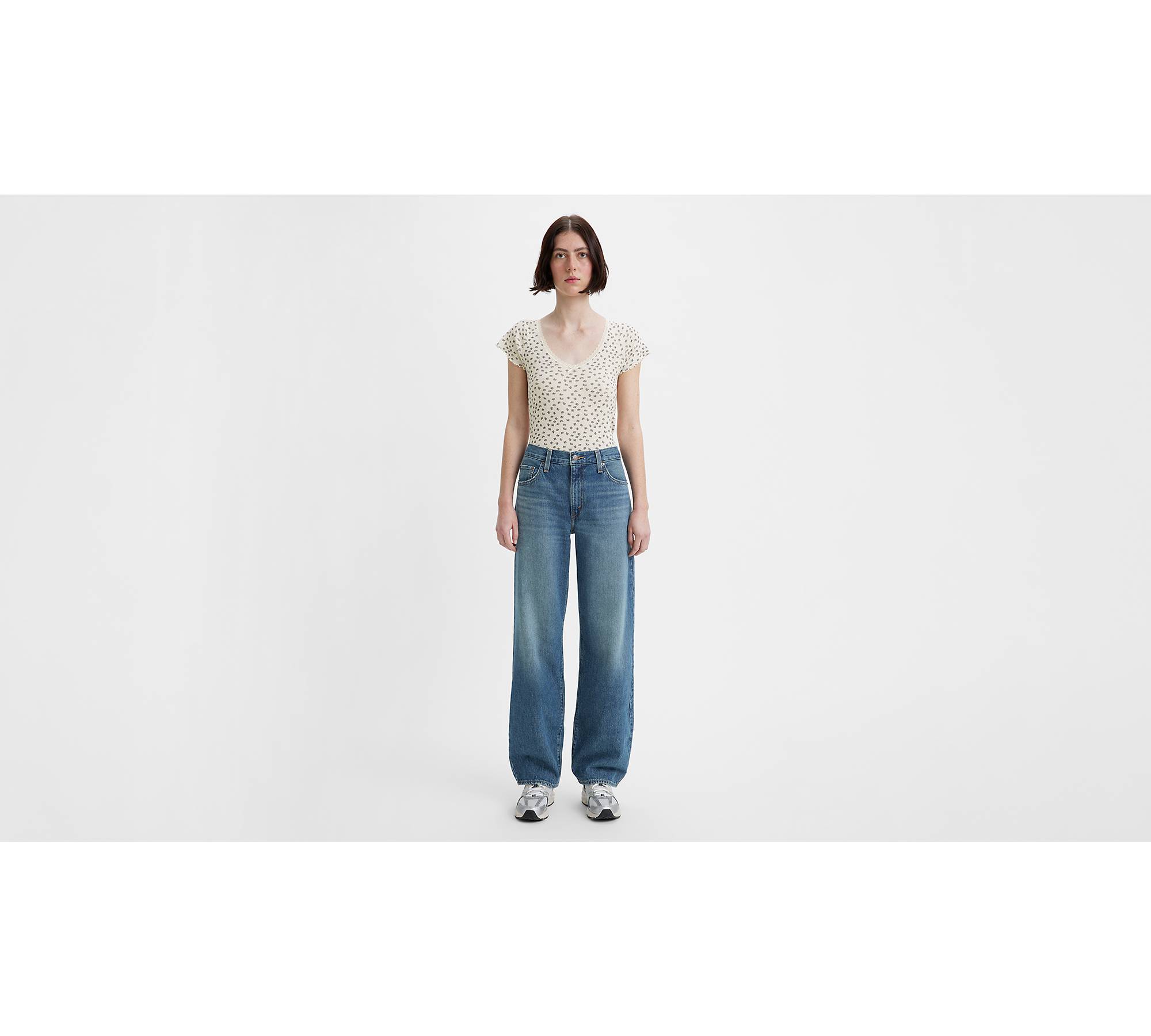 Baggy Dad Women's Jeans (plus Size) - Medium Wash