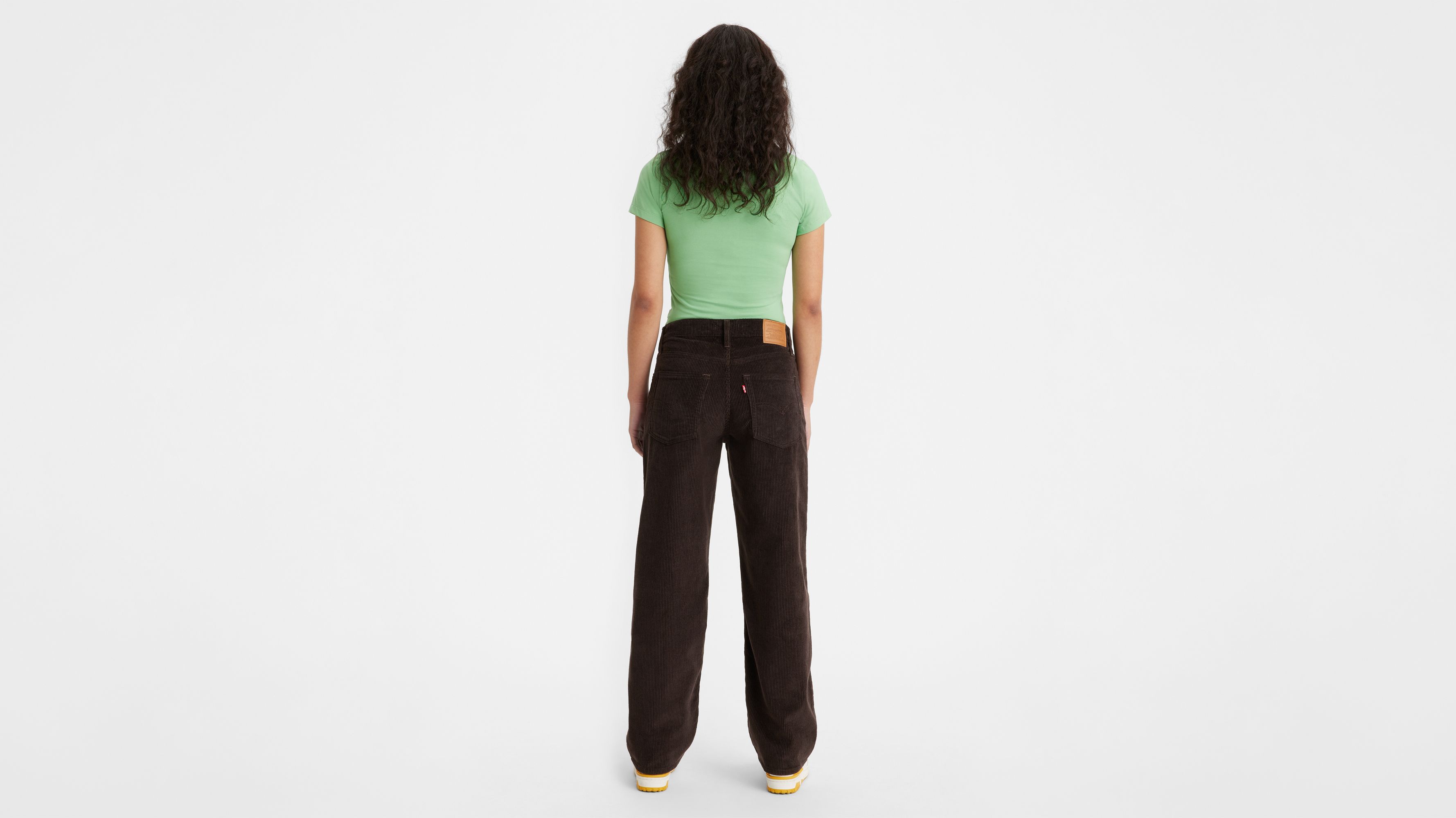 90's Wide Leg Corduroy Light Brown Trousers