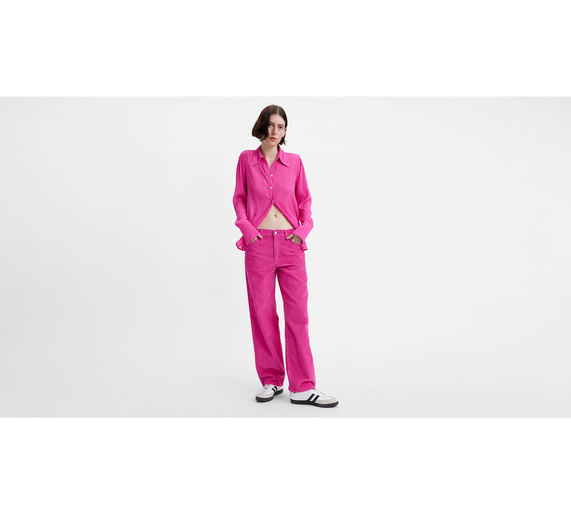 Baggy Dad Corduroy Women's Pants - Pink | Levi's® CA