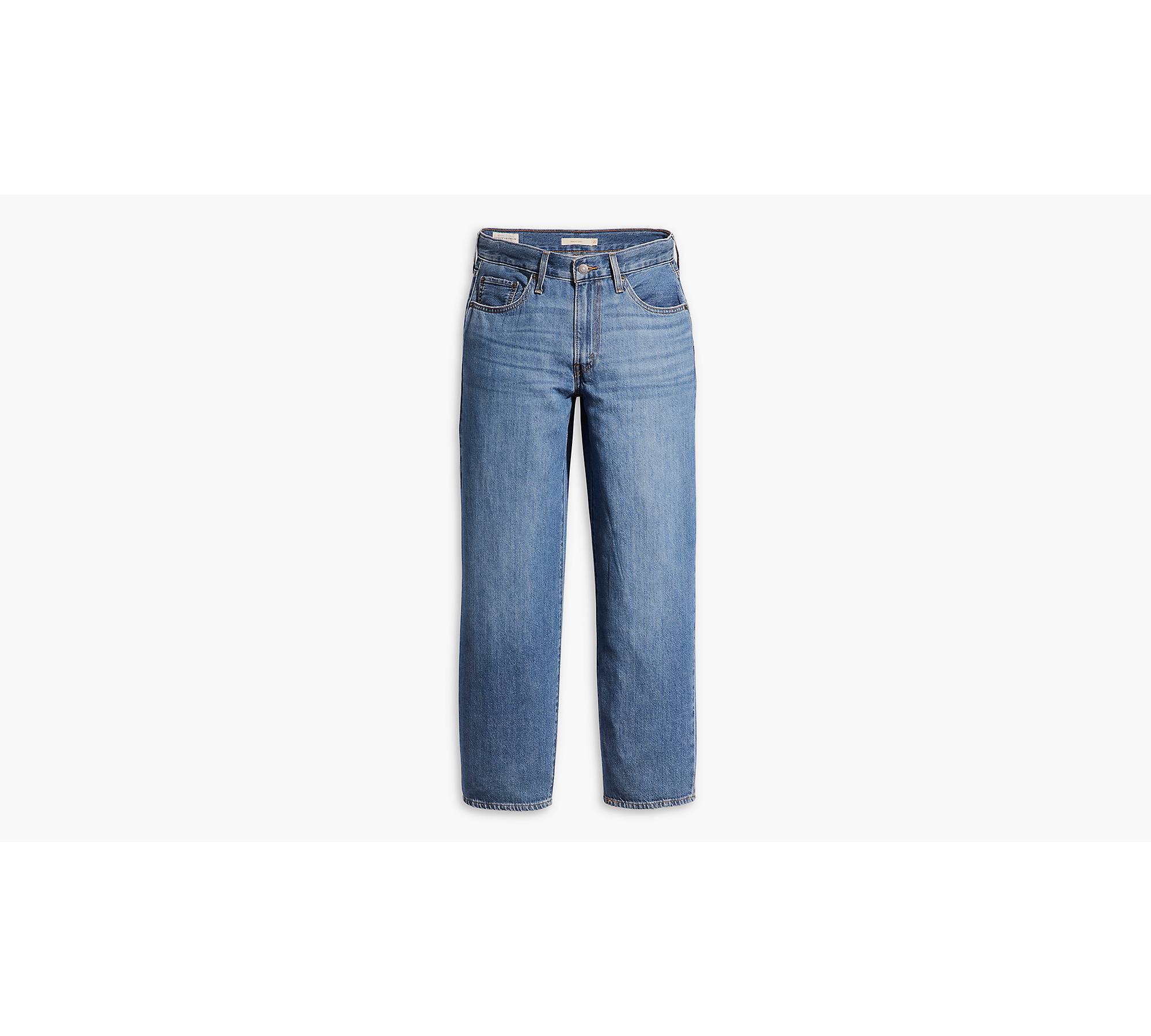 Boyfriend Style Baggy Cuffed Jeans High Rise Dad Jeans