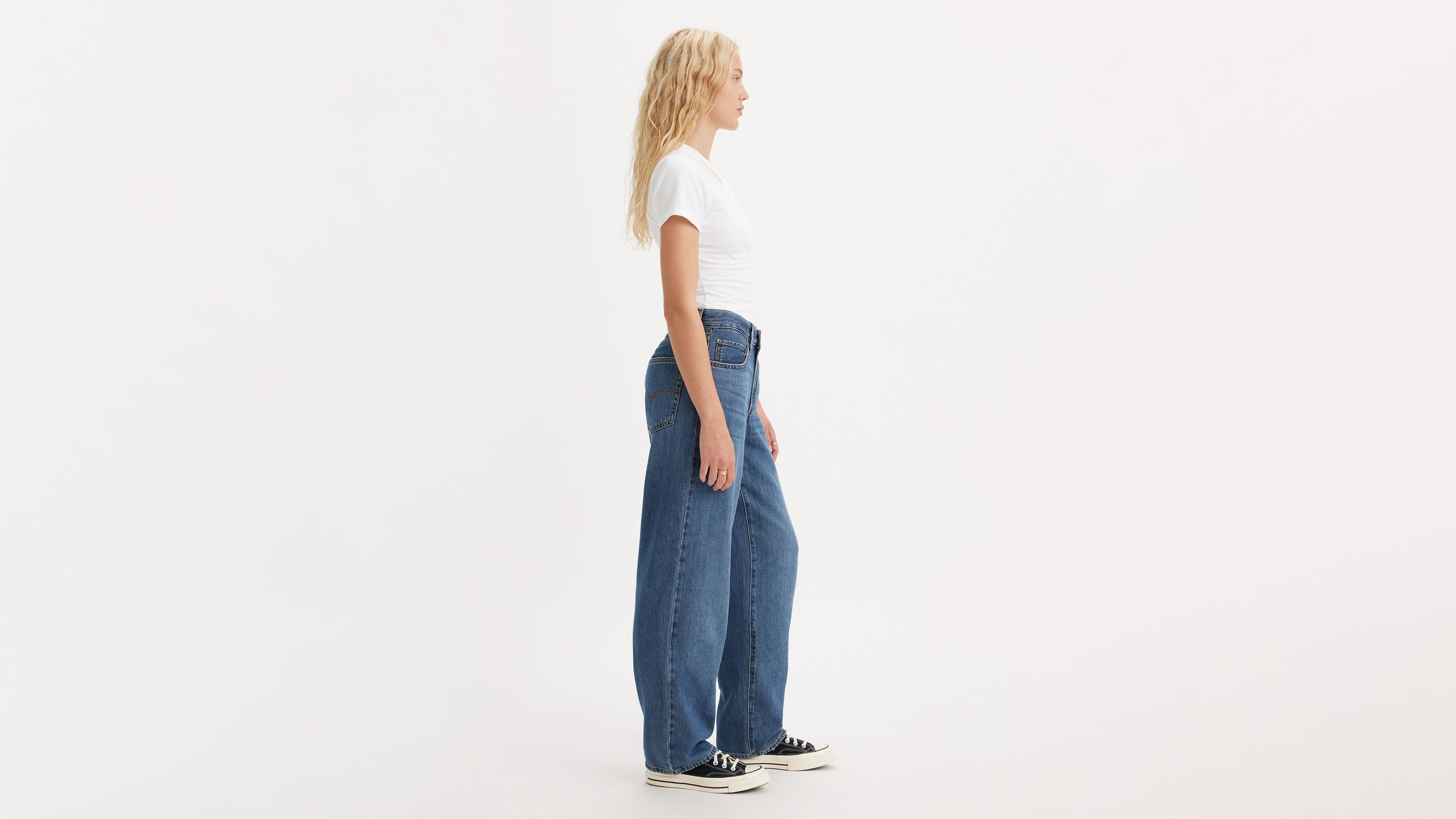 Baggy Dad Performance Cool Women's Jeans - Light Wash