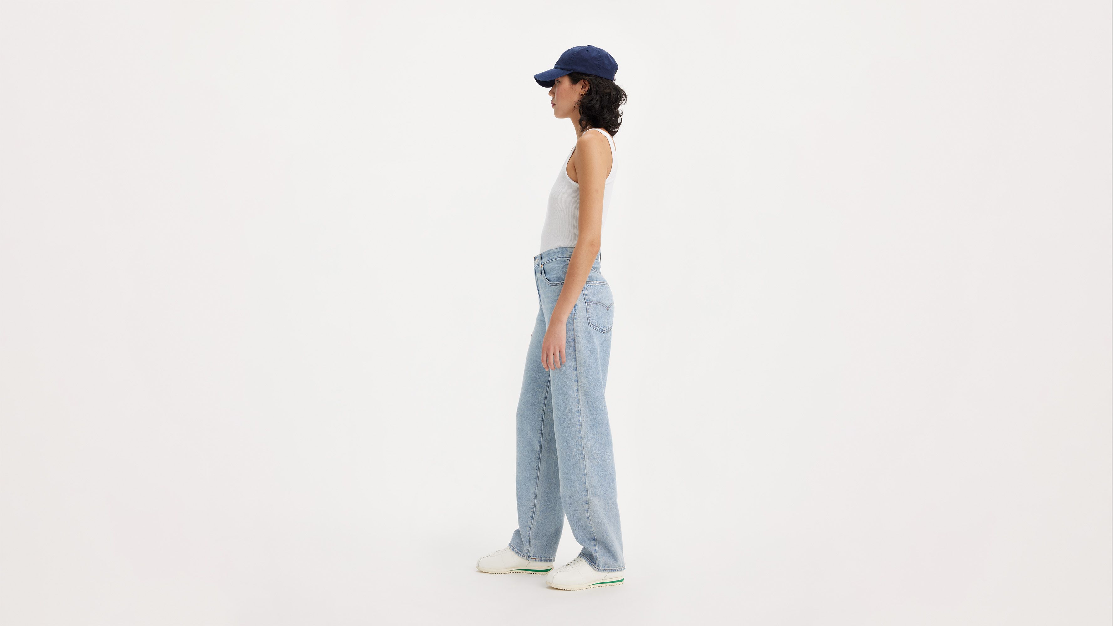 Baggy Dad Performance Cool Women's Jeans - Light Wash