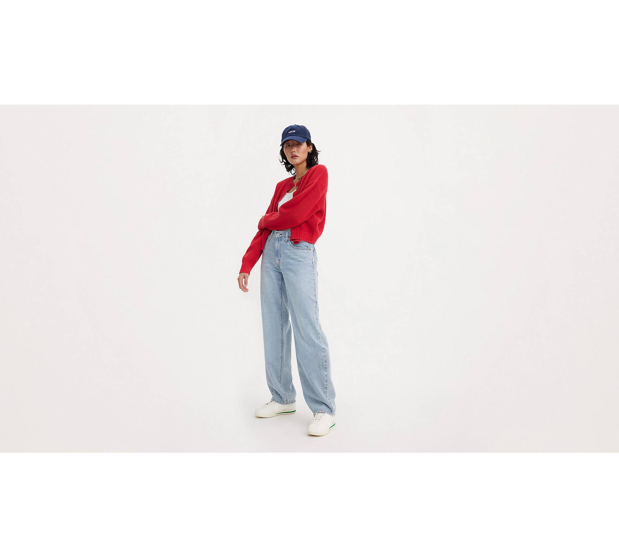 Baggy Dad Performance Cool Women's Jeans - Light Wash