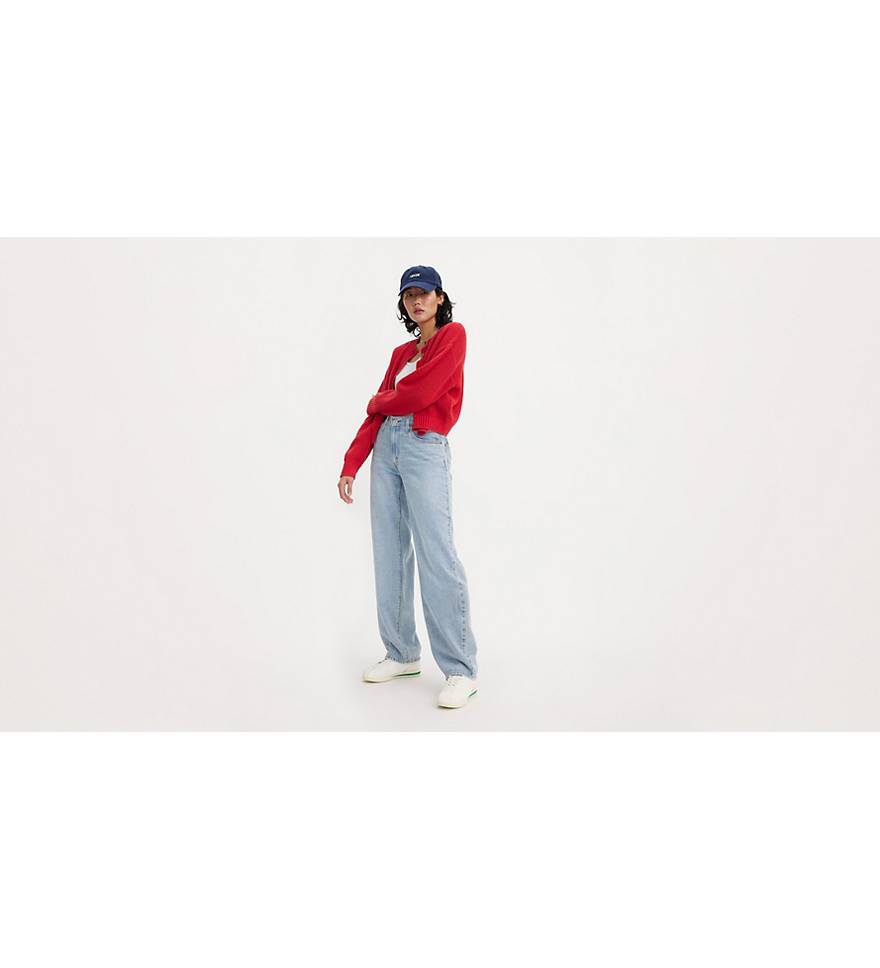Baggy Dad Performance Cool Women's Jeans - Light Wash