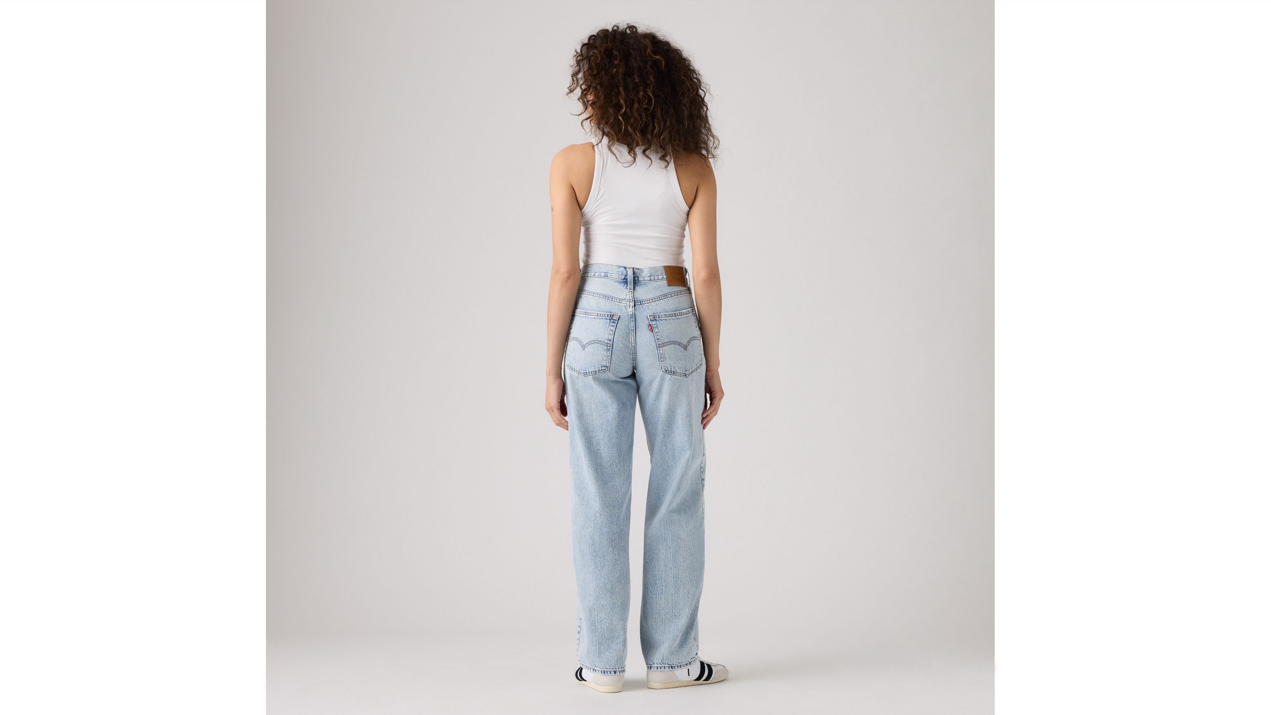 Levi's Baggy Dad High Rise Straight Jeans In Fan Flare In Fan Flare