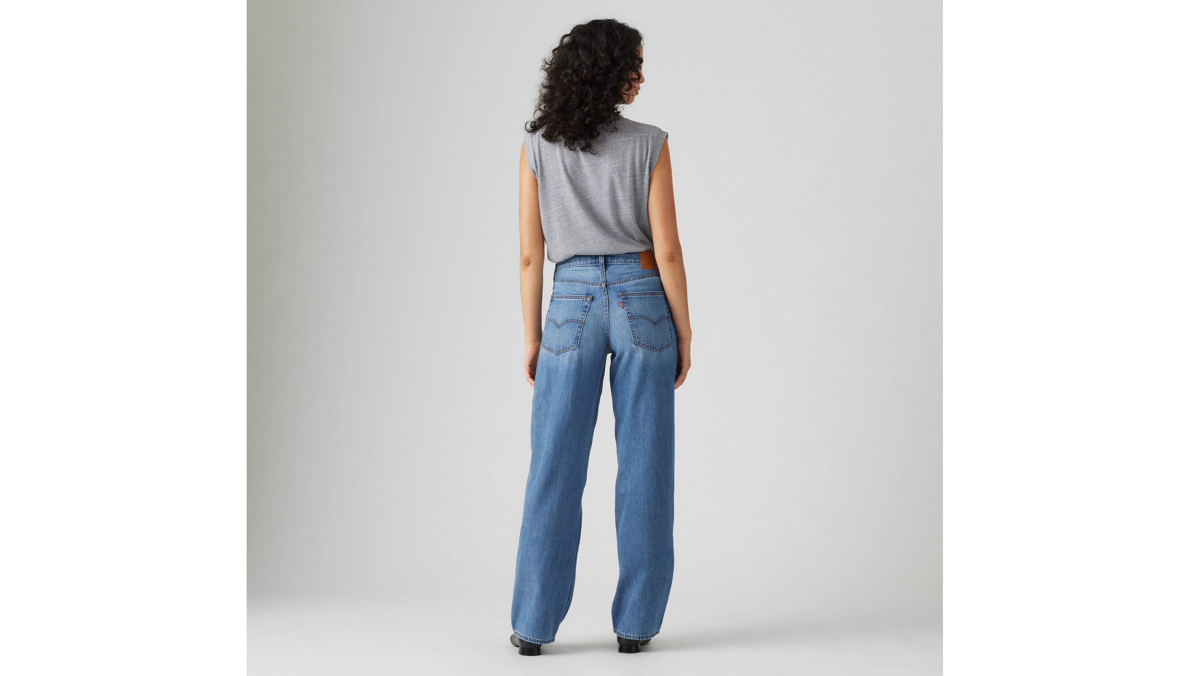 Levi's Baggy Dad Linen+ Denim Jeans In Heavy Check