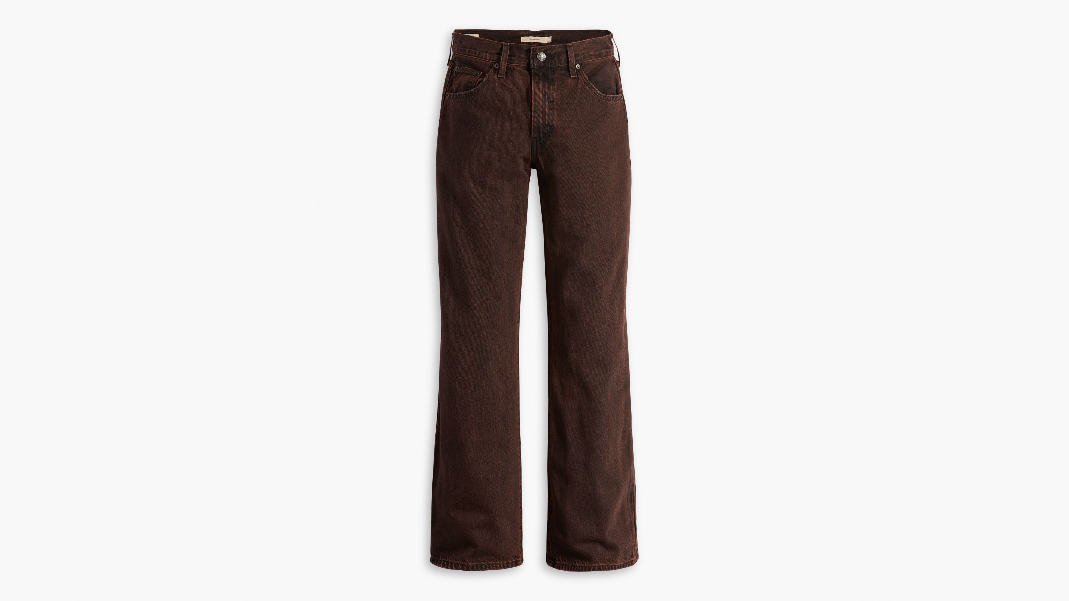 Baggy Bootcut Women's Jeans - Brown