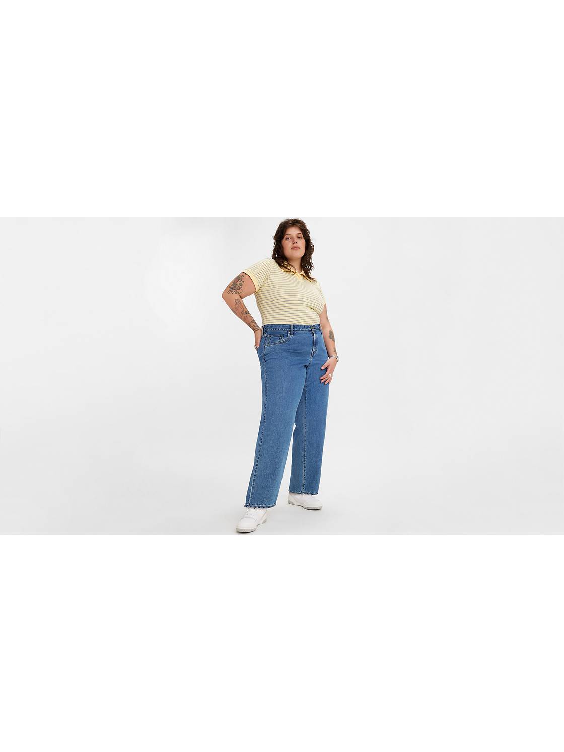 Buy Turning Blue Women Plus Size Wide Leg High Rise Stretchable