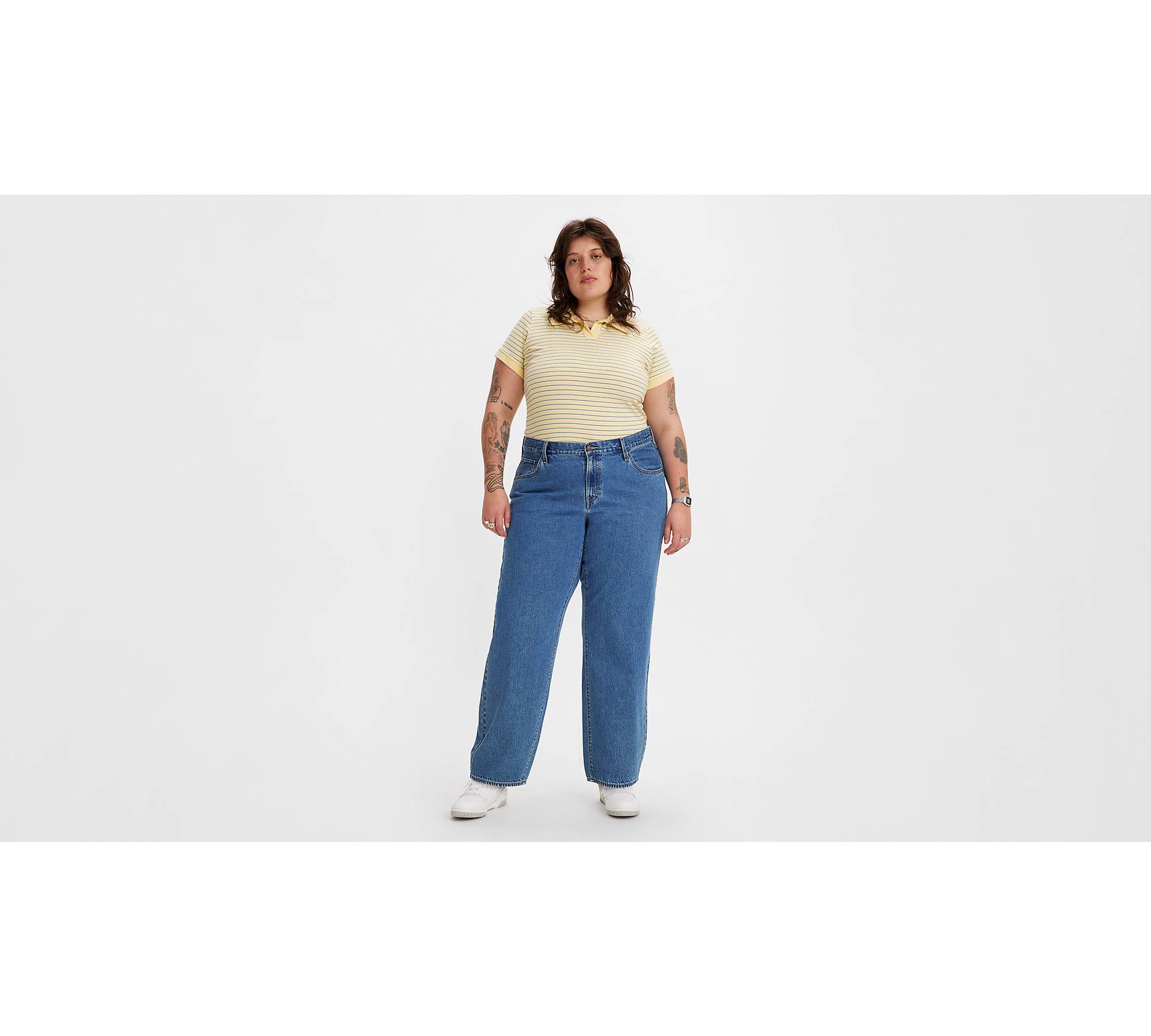 Waist-Match™ Major Wide Leg Jeans In Plus Size With High Rise