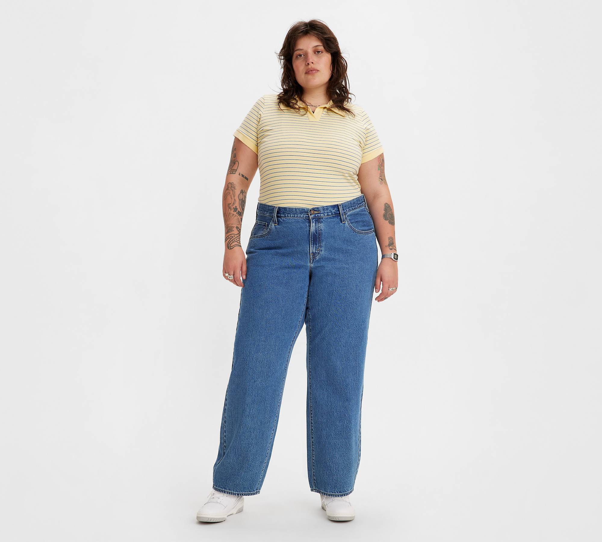 Baggy Dad Women's Jeans (plus Size) Medium Wash US