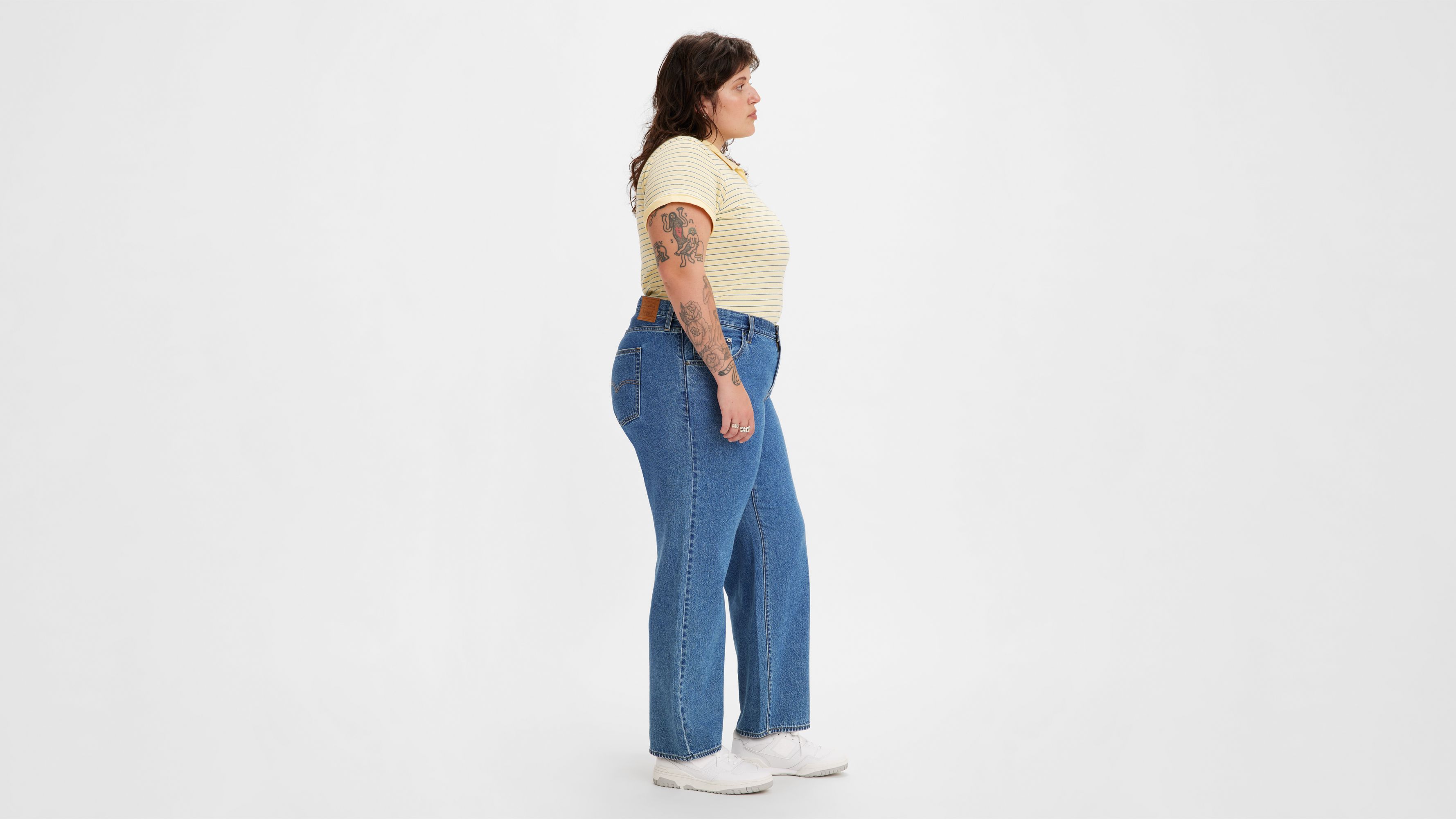 Baggy Dad Jeans (plus Size) - Blå