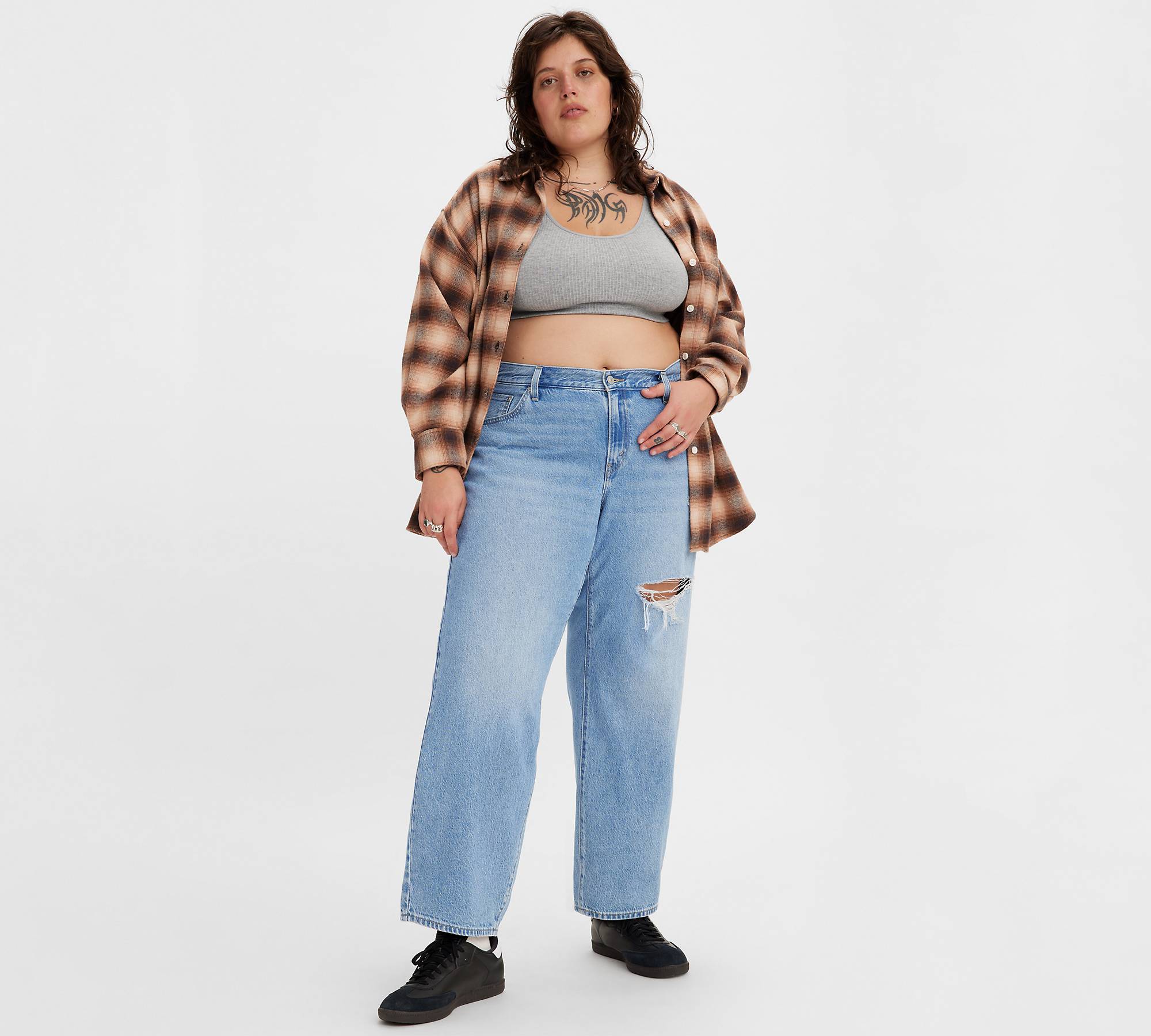 Baggy Dad Women's Jeans (plus Size) Medium Wash US