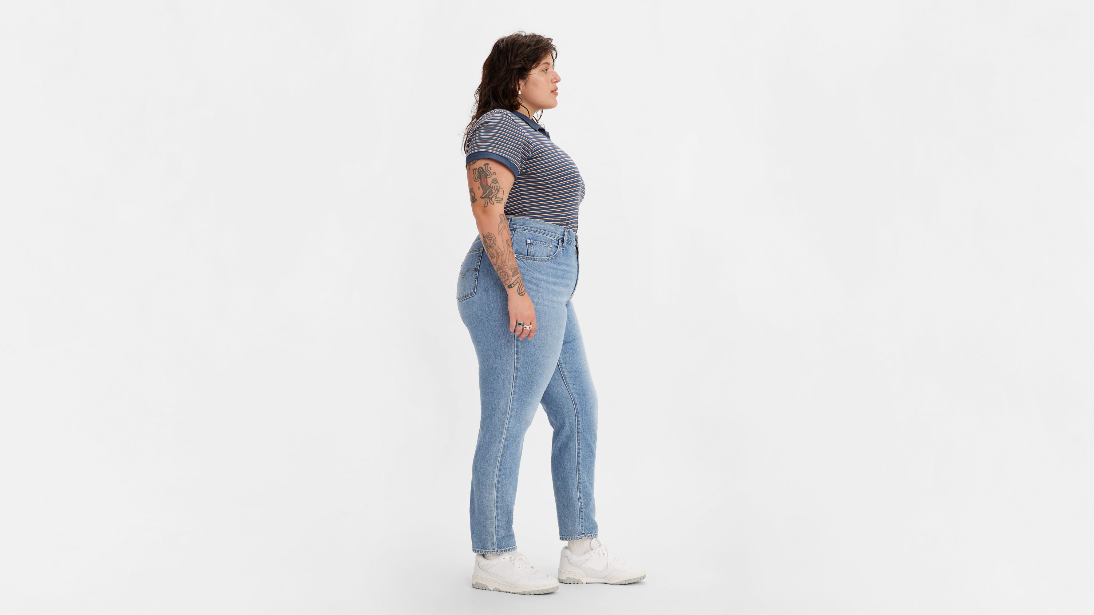 80's Mom Jeans (plus Size) - Blue