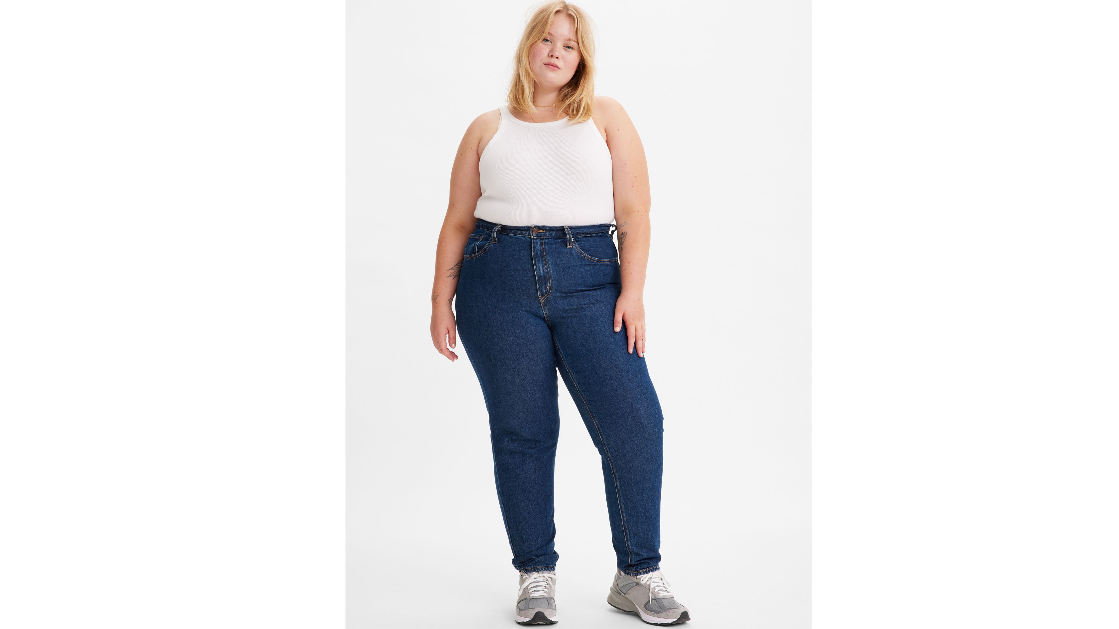 80's Mom Jeans (plus) - Blue