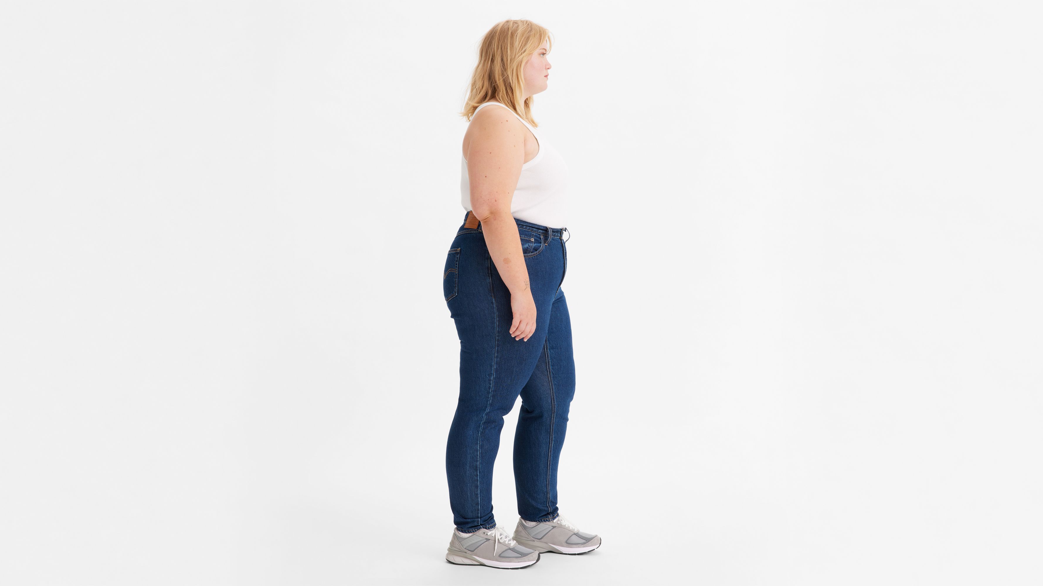 80's Mom Jeans (plus Size) - Blue