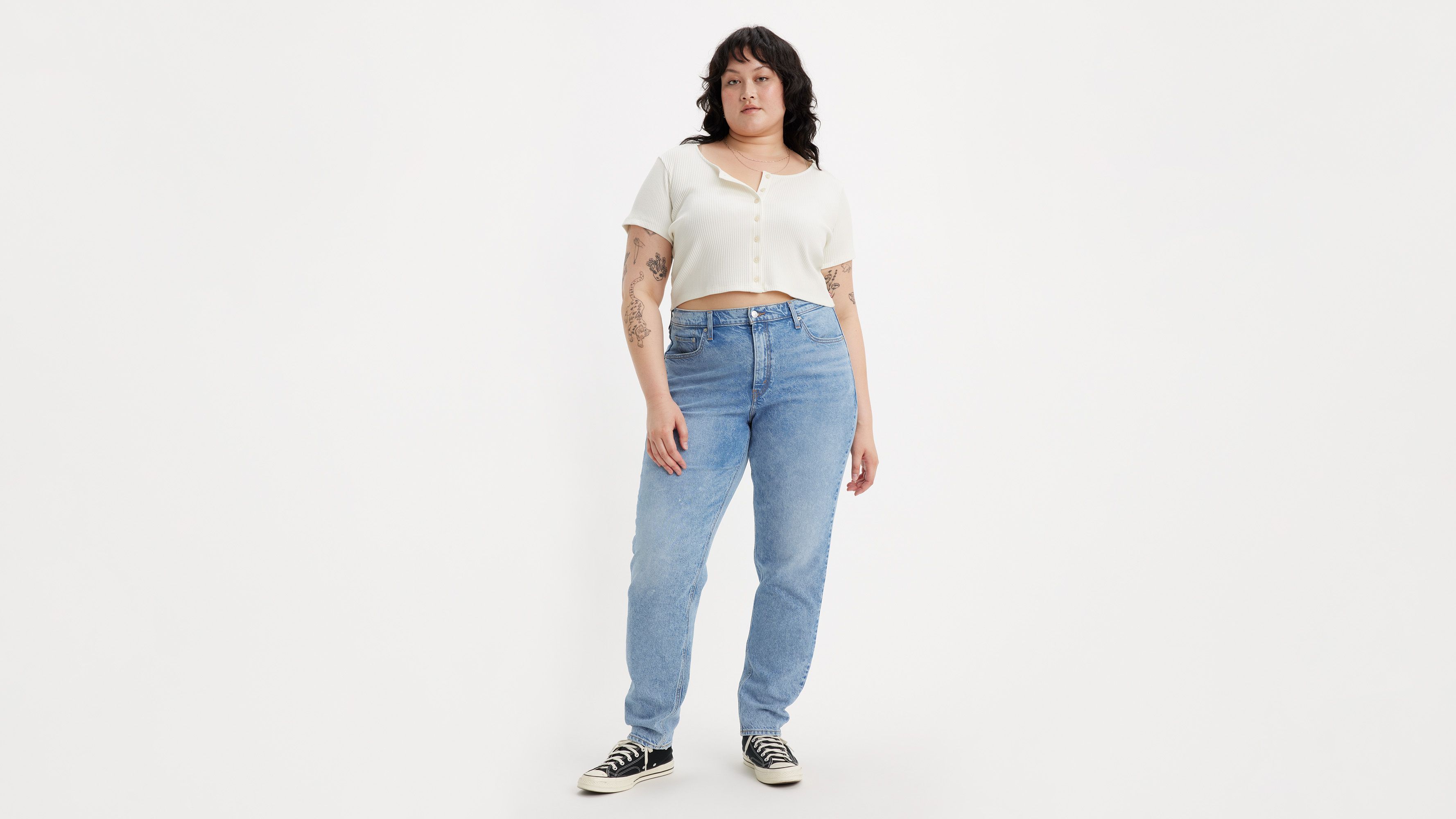 Levi's 80's Worn In Mom Jeans - High-Waisted Jeans - Medium Wash