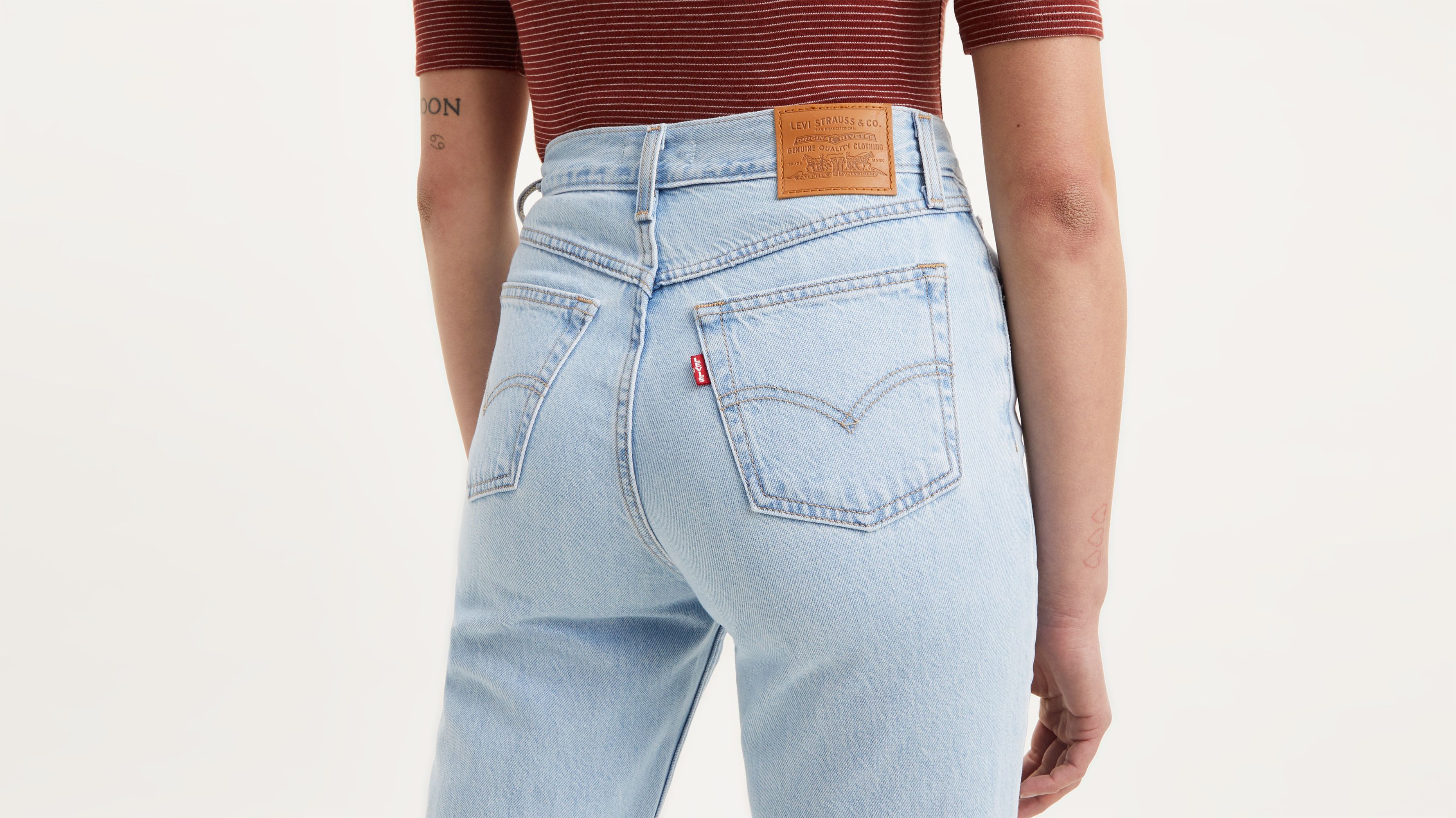 Levi's® 80S MOM - Jeans Tapered Fit - medium indigo worn in/blue denim 