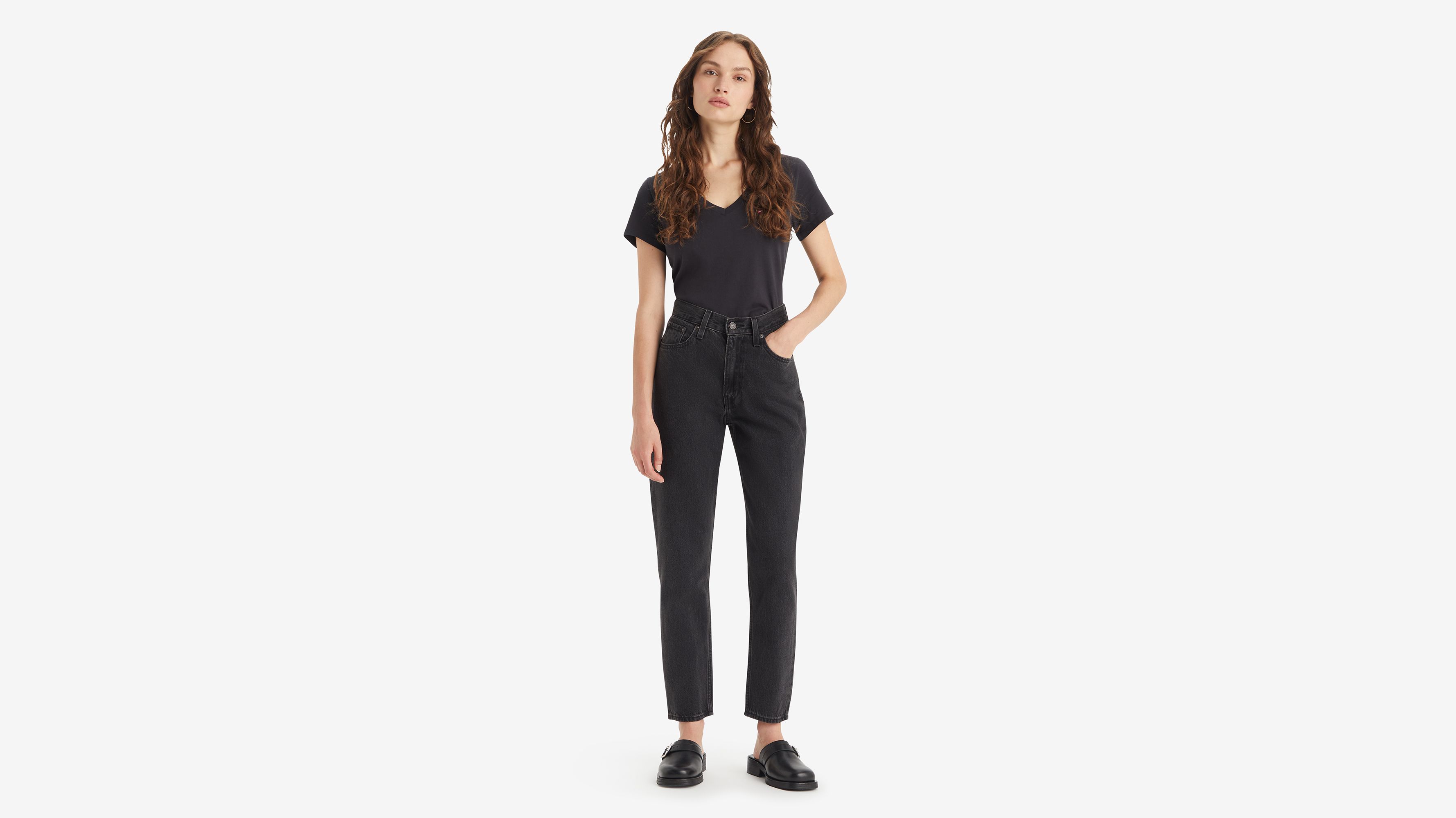 Levi's® Plus 80S MOM - Jeans Tapered Fit - not to interrupt/black denim -  Zalando