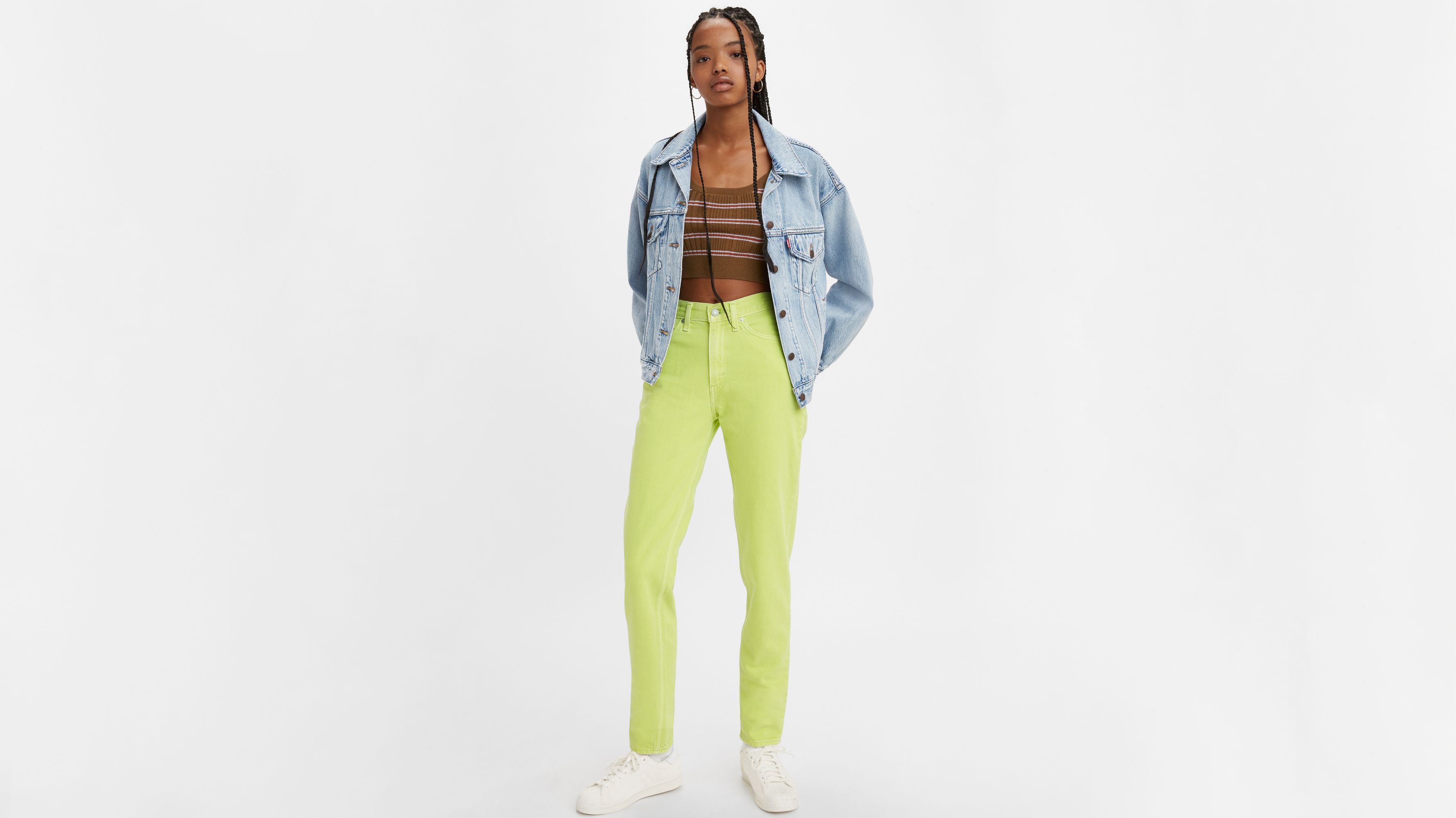 zara green mom jeans