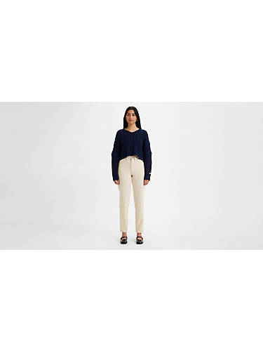 리바이스 Levi 80s Mom Womens Jeans,Thrifted Off - White