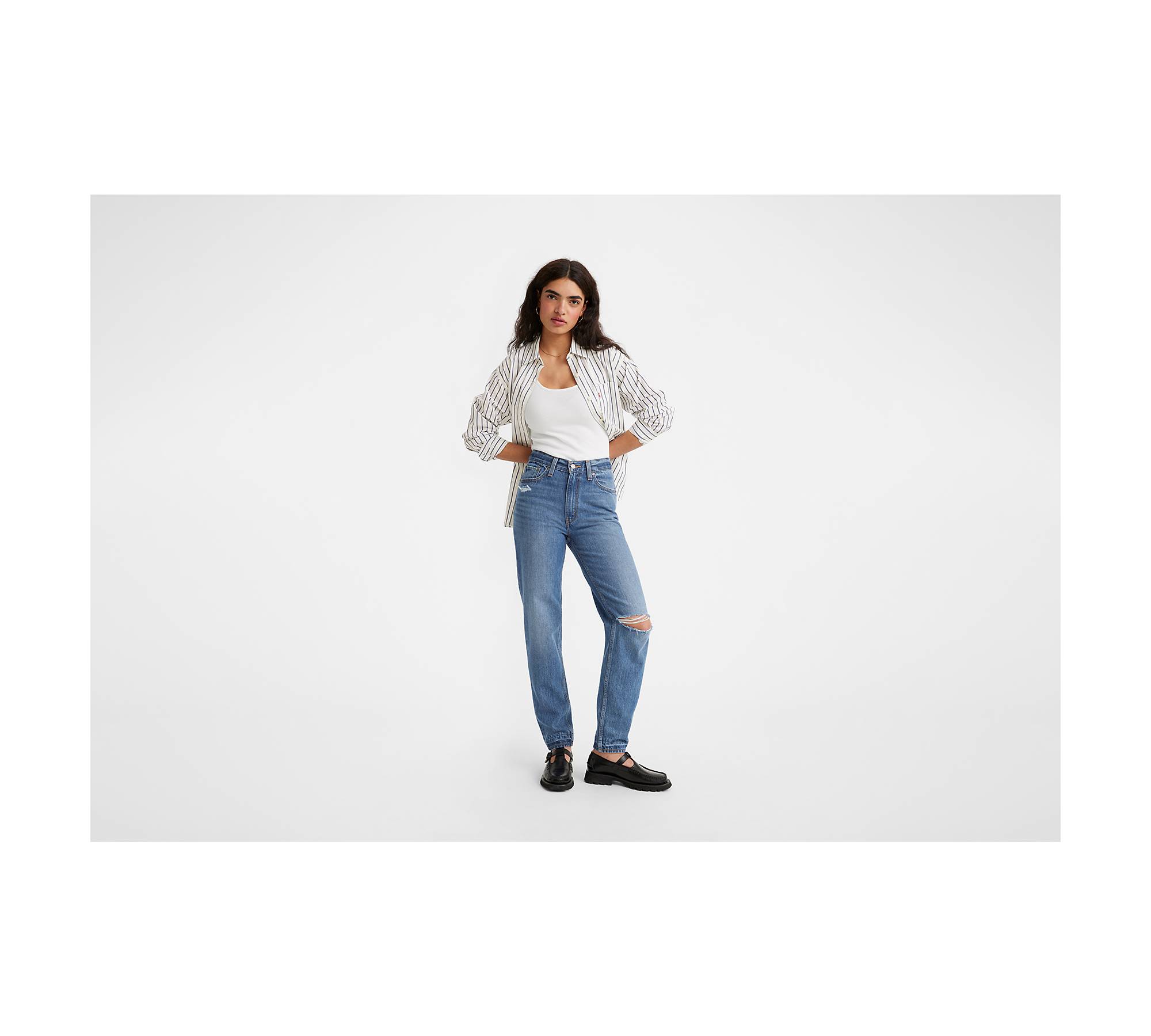 80s Stone Wash Lee Tapered Mom Jeans Big Booty Size 16 Petite