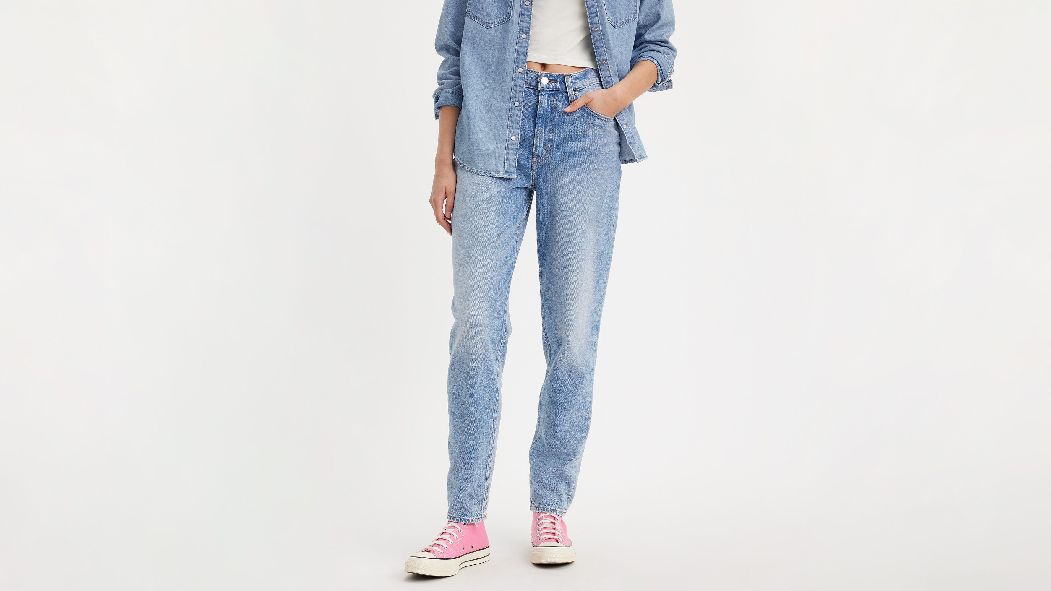 Levi's® 80S MOM - Jeans Tapered Fit - tough cookie/blue denim 