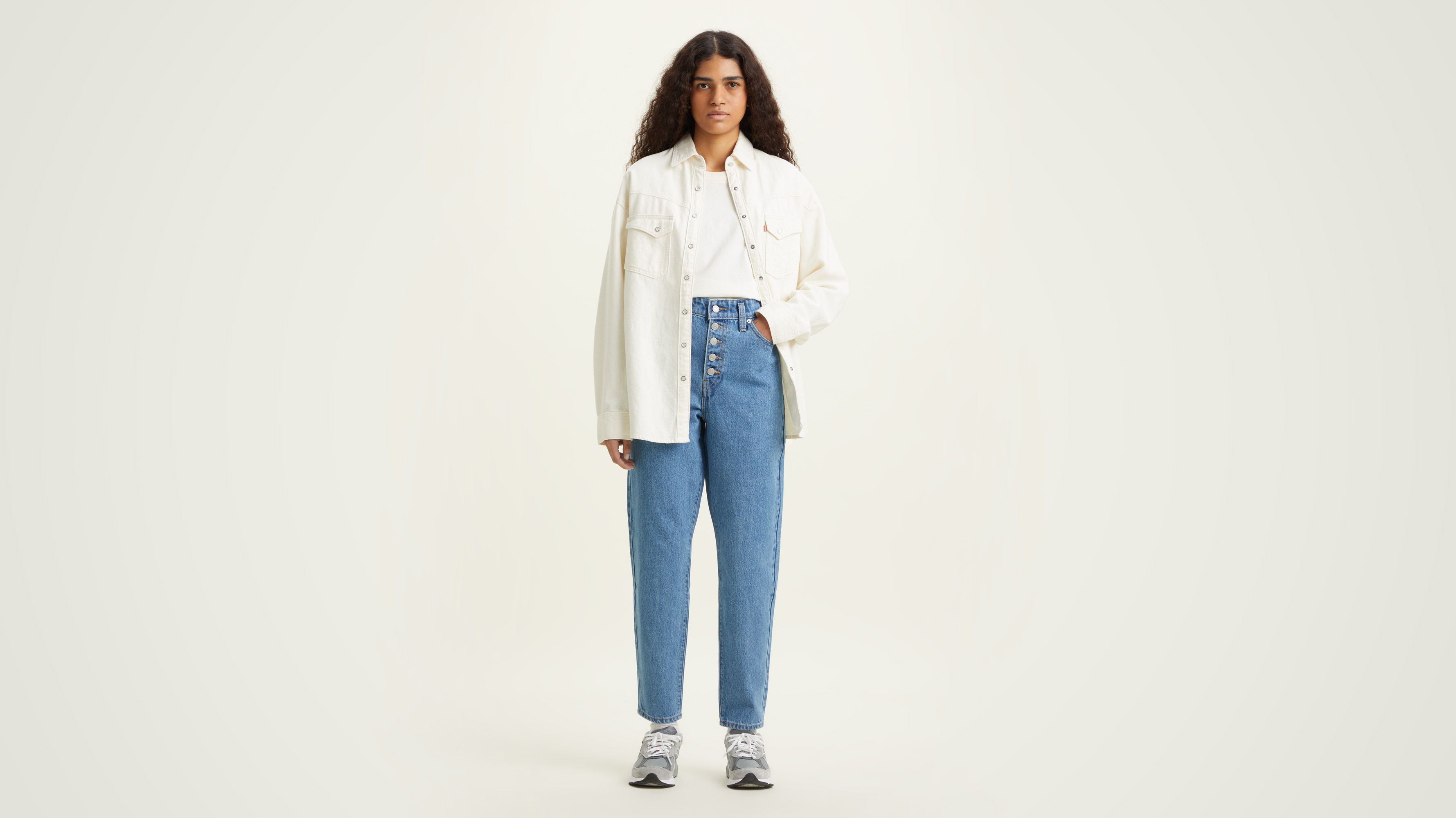 Notch Mom Jeans - Blue