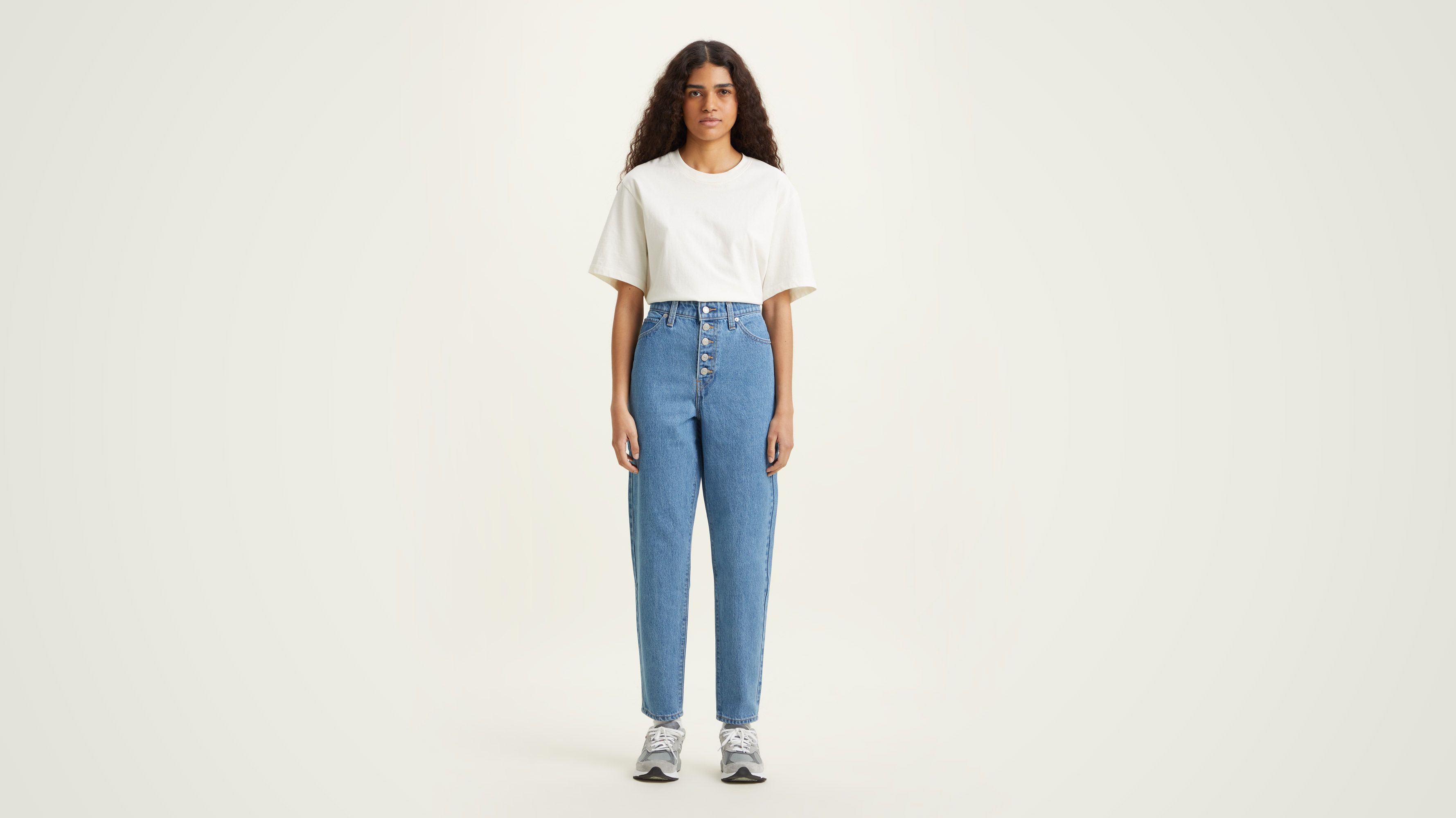 Levi's® NOTCH HIGH WAISTED MOM JEAN - Relaxed fit jeans - light