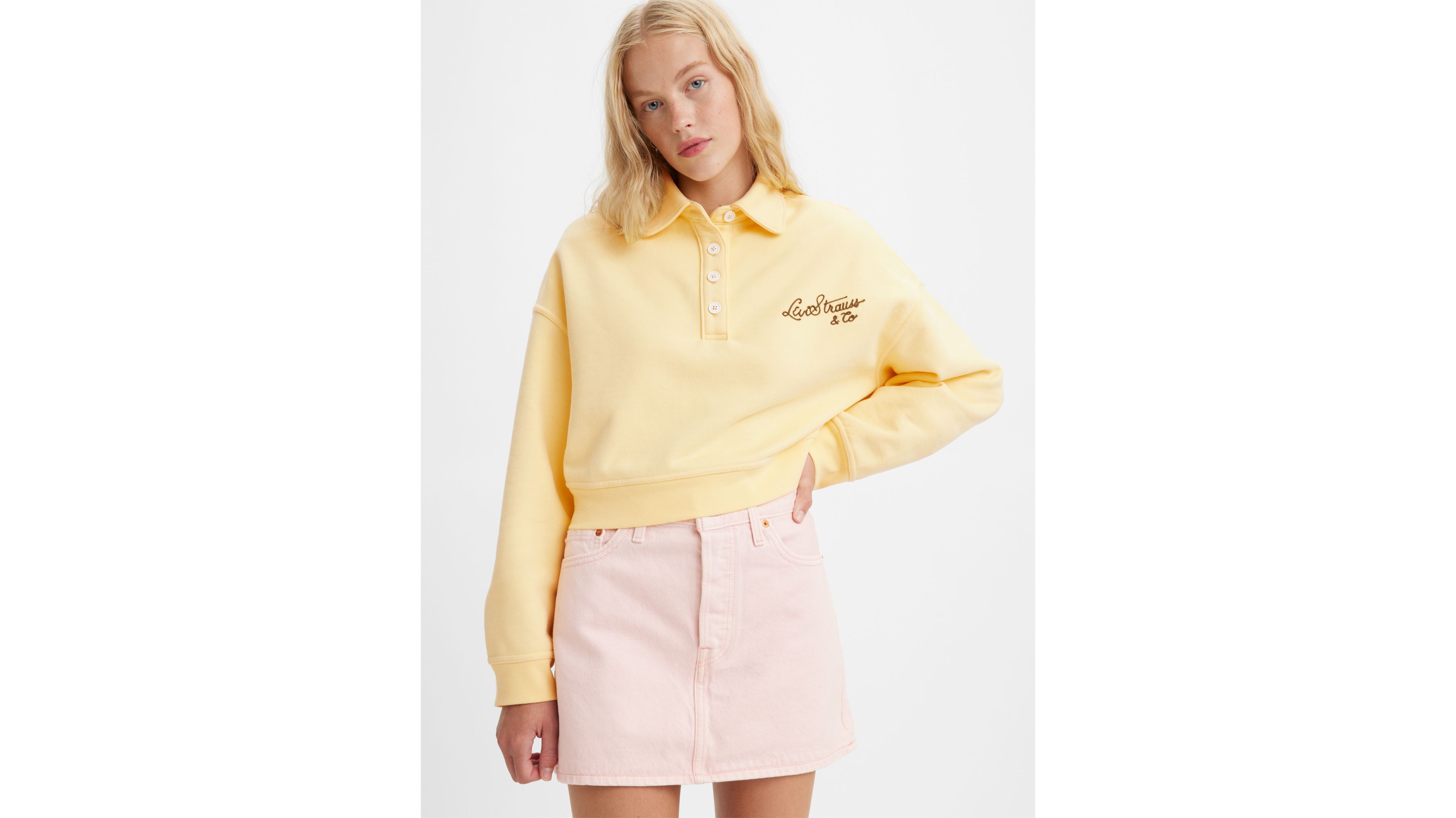 Cropped Stevie Sweatshirt - Yellow | Levi's® US
