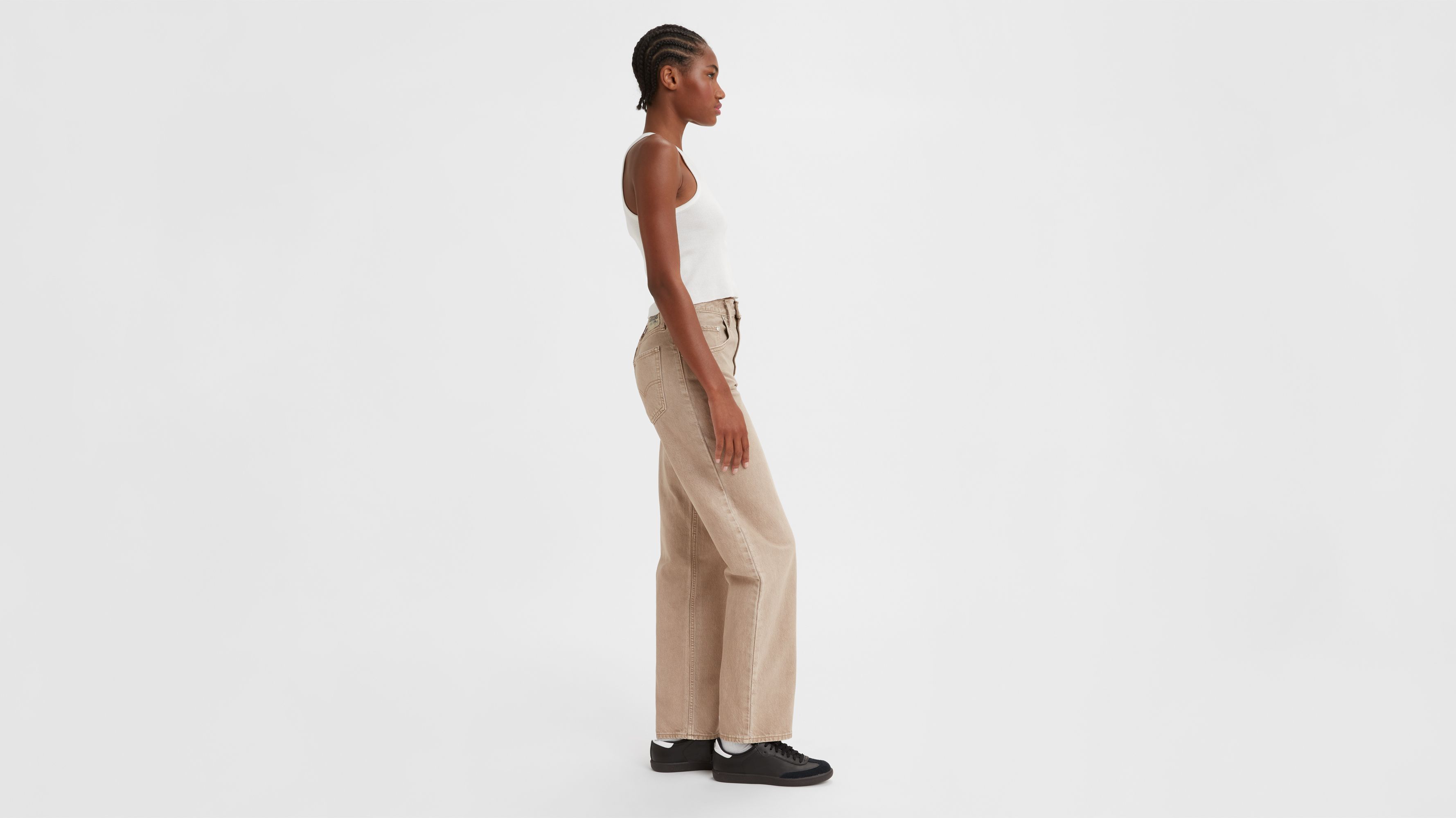 tan baggy pants womens